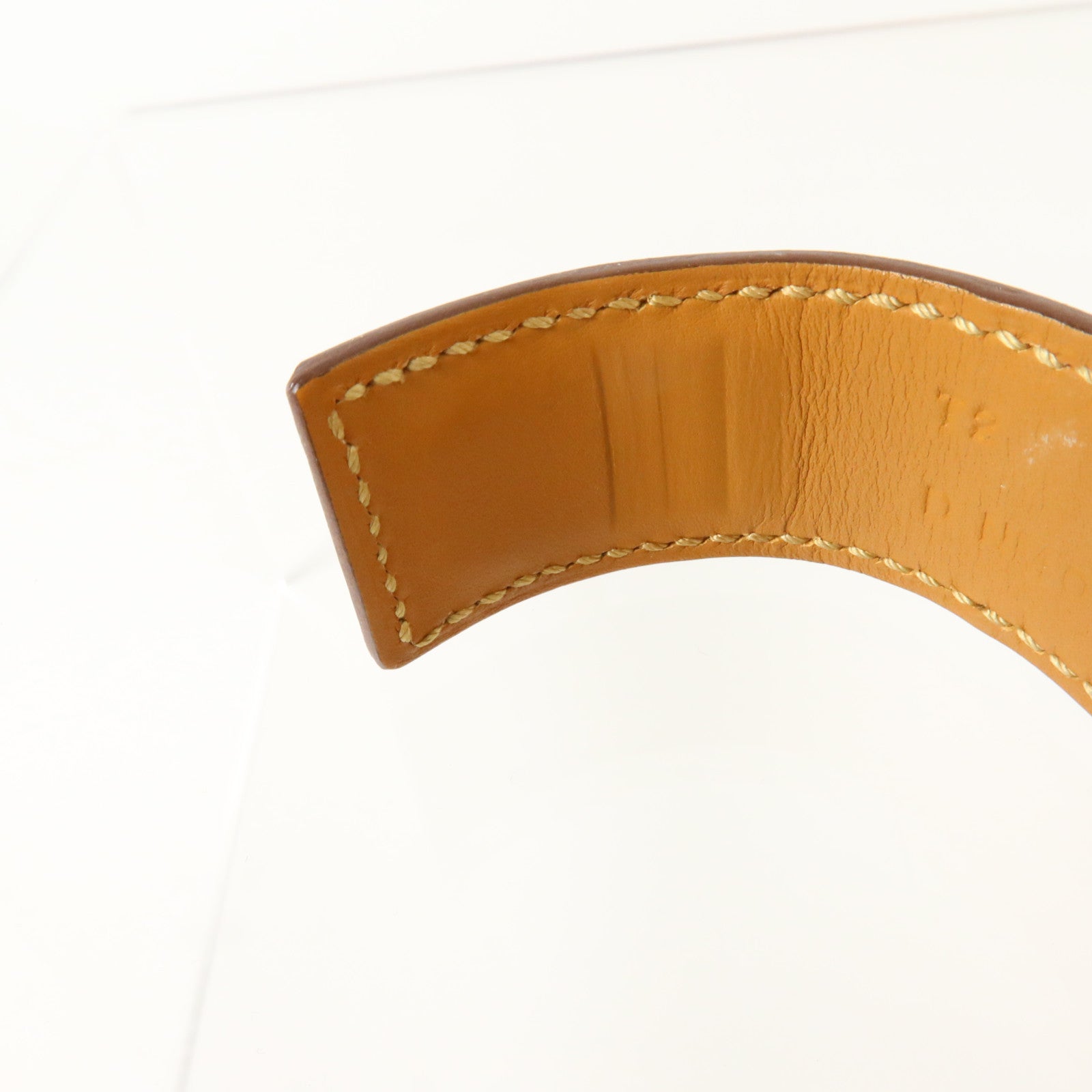 HERMES Epsom皮革Collier De Chien 24 Bracelet金扣手鏈Gold