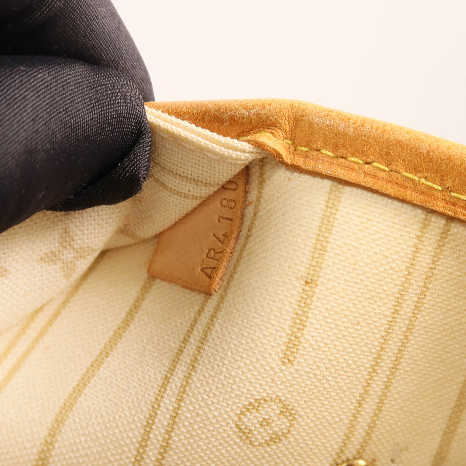 LOUIS VUITTON Damier Azur Neverfull MM金扣手挽袋