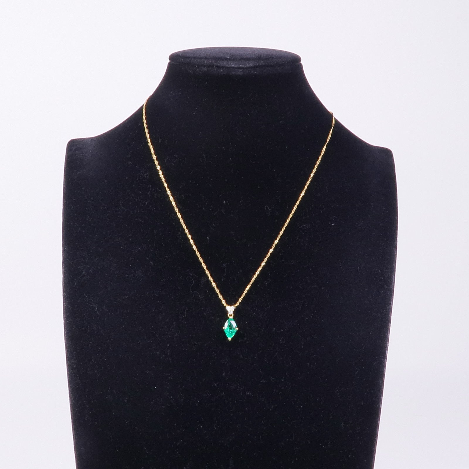 JEWELRY 【激減優惠】綠寶石/18K黃金Diamond Necklace鑽石項鍊