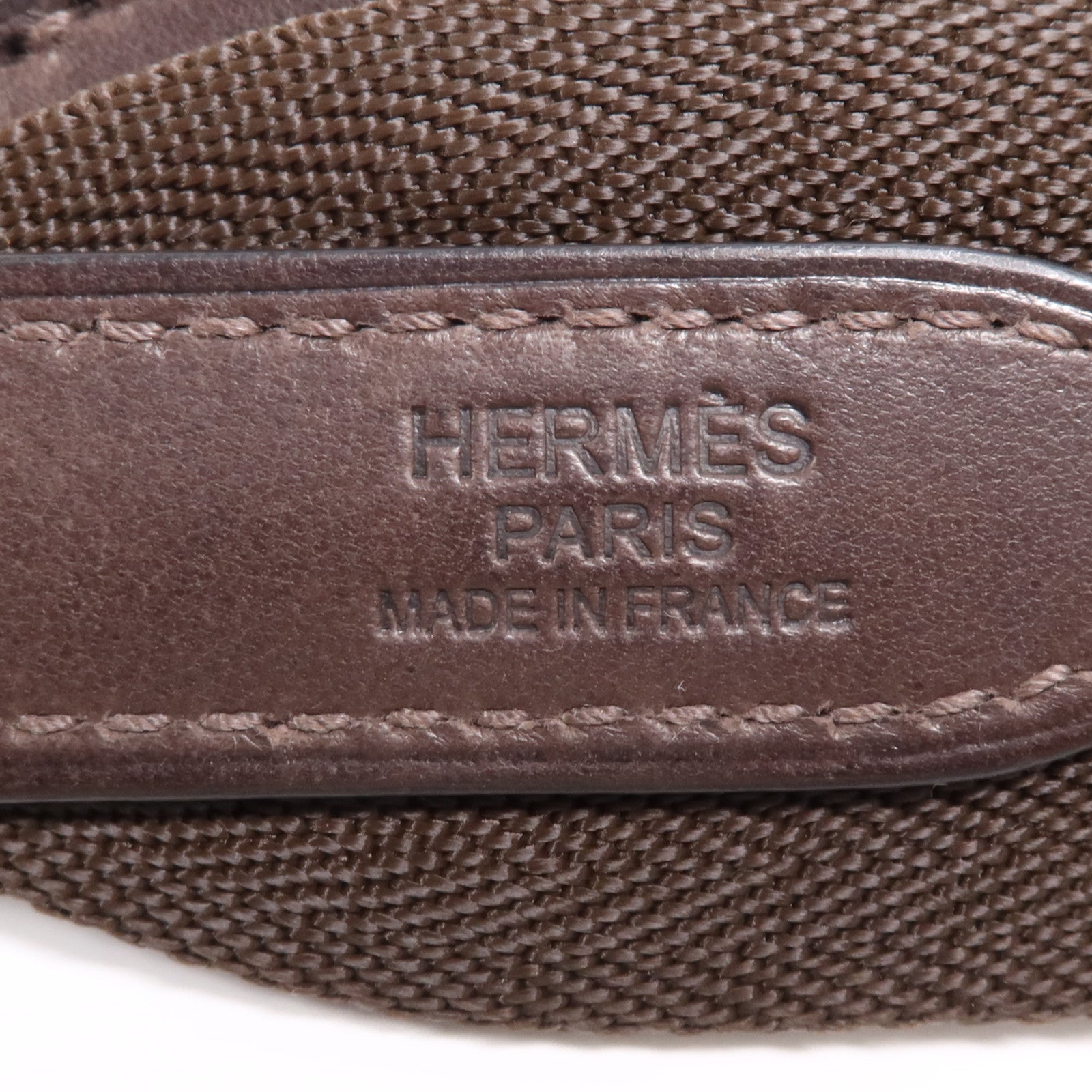 HERMES 【激減優惠】帆布Sac De Pansage Groom銀扣手挽肩背兩用袋Bleu Indigo/Feu