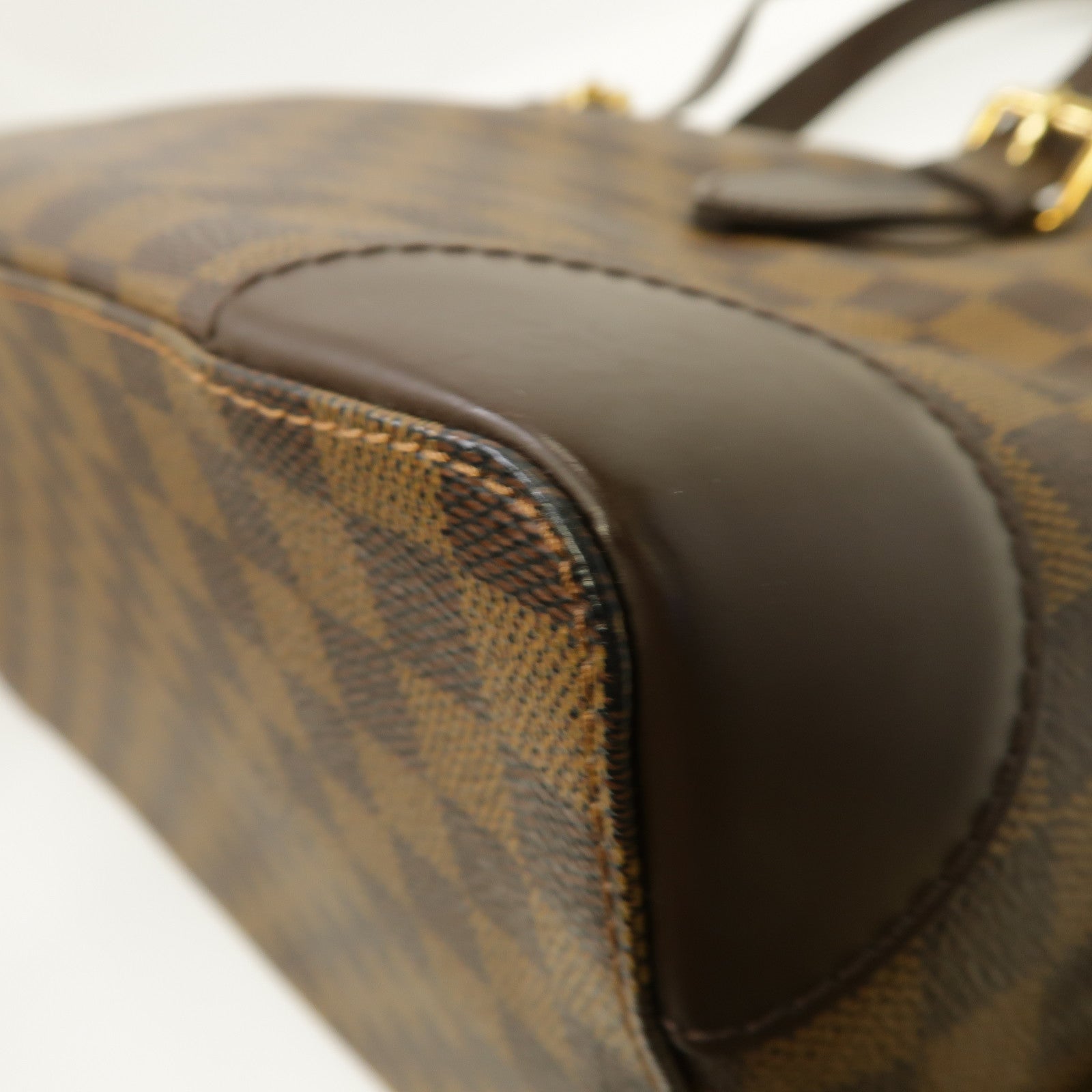 LOUIS VUITTON 【激減優惠】Damier Hampstead MM金扣手挽袋啡色