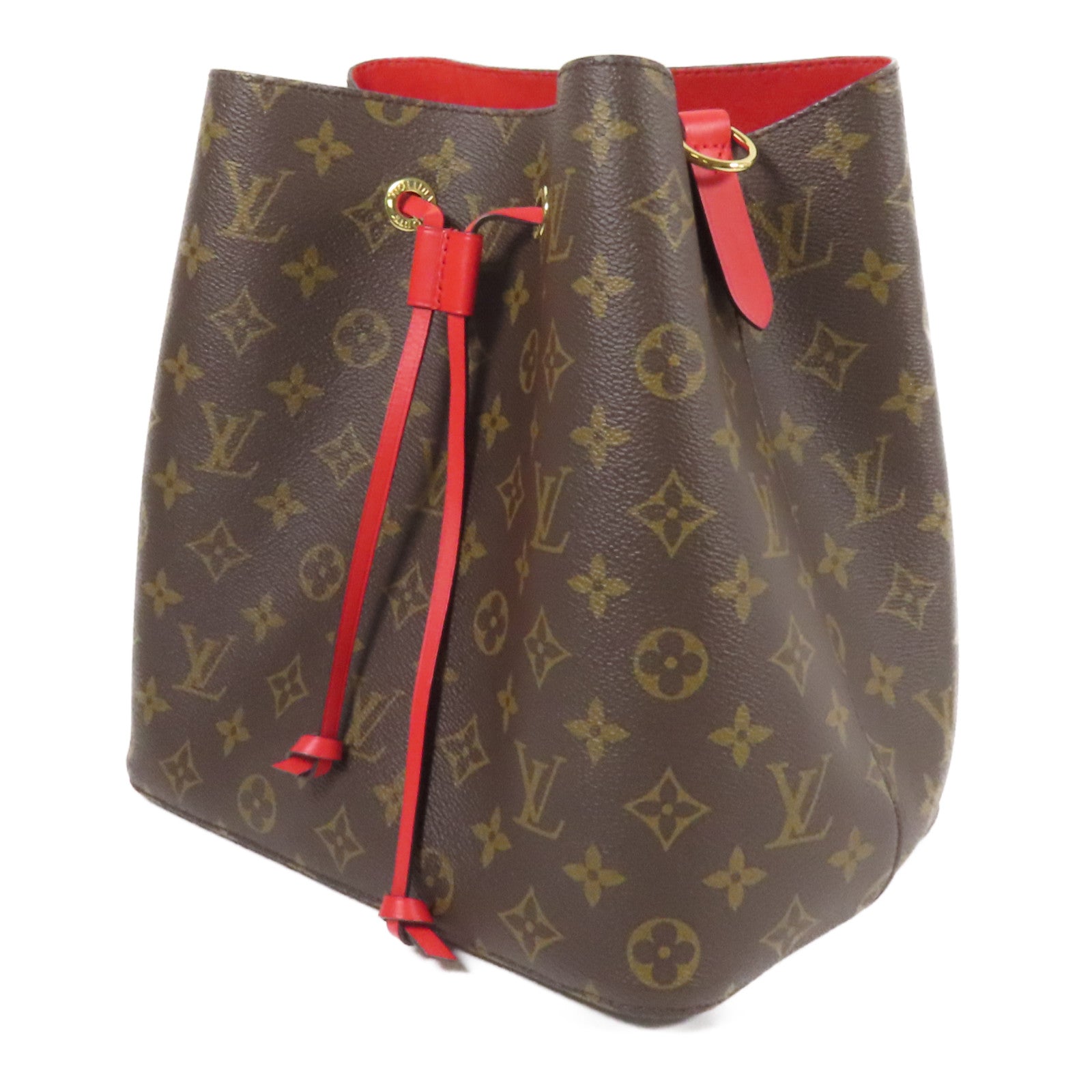 LOUIS VUITTON Monogram Neo Noe Bucket Bag金扣肩背袋Coquelicot