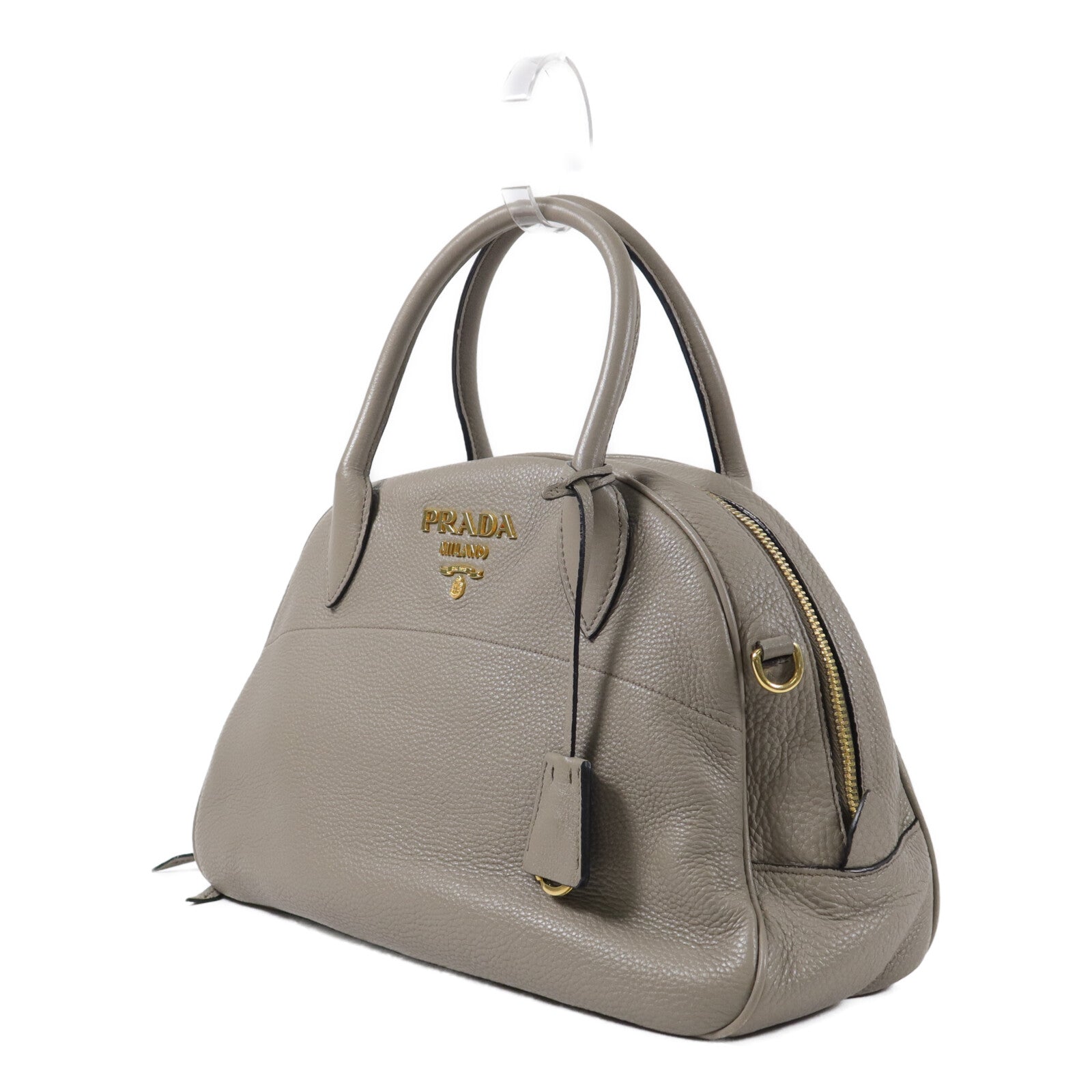 PRADA 牛皮皮革Nero Vitello Daino Bag手挽肩背兩用袋