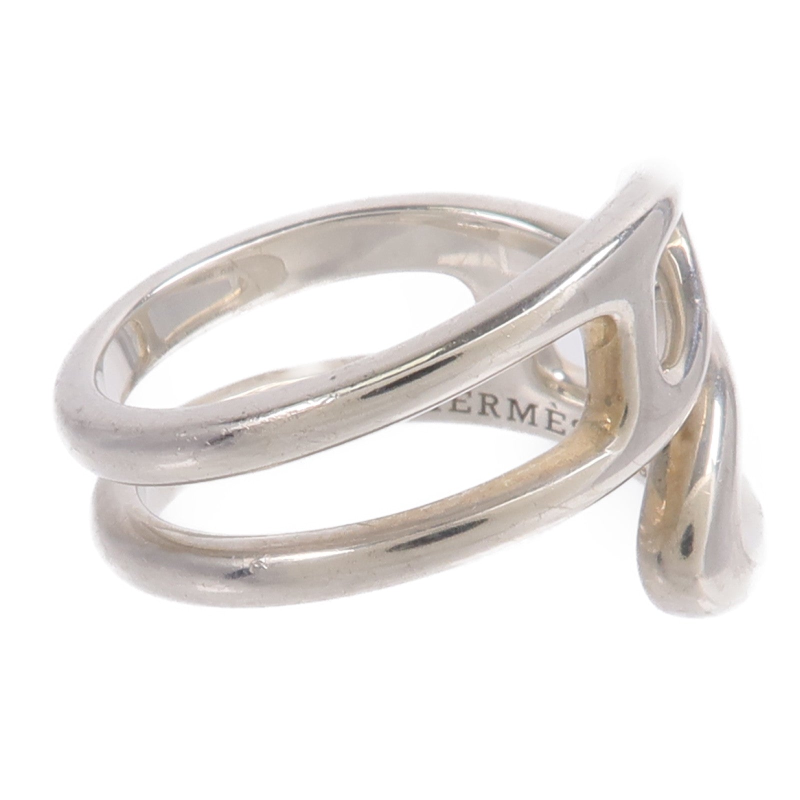 HERMES 925純銀Chaine d'Ancre Twist Ring戒指
