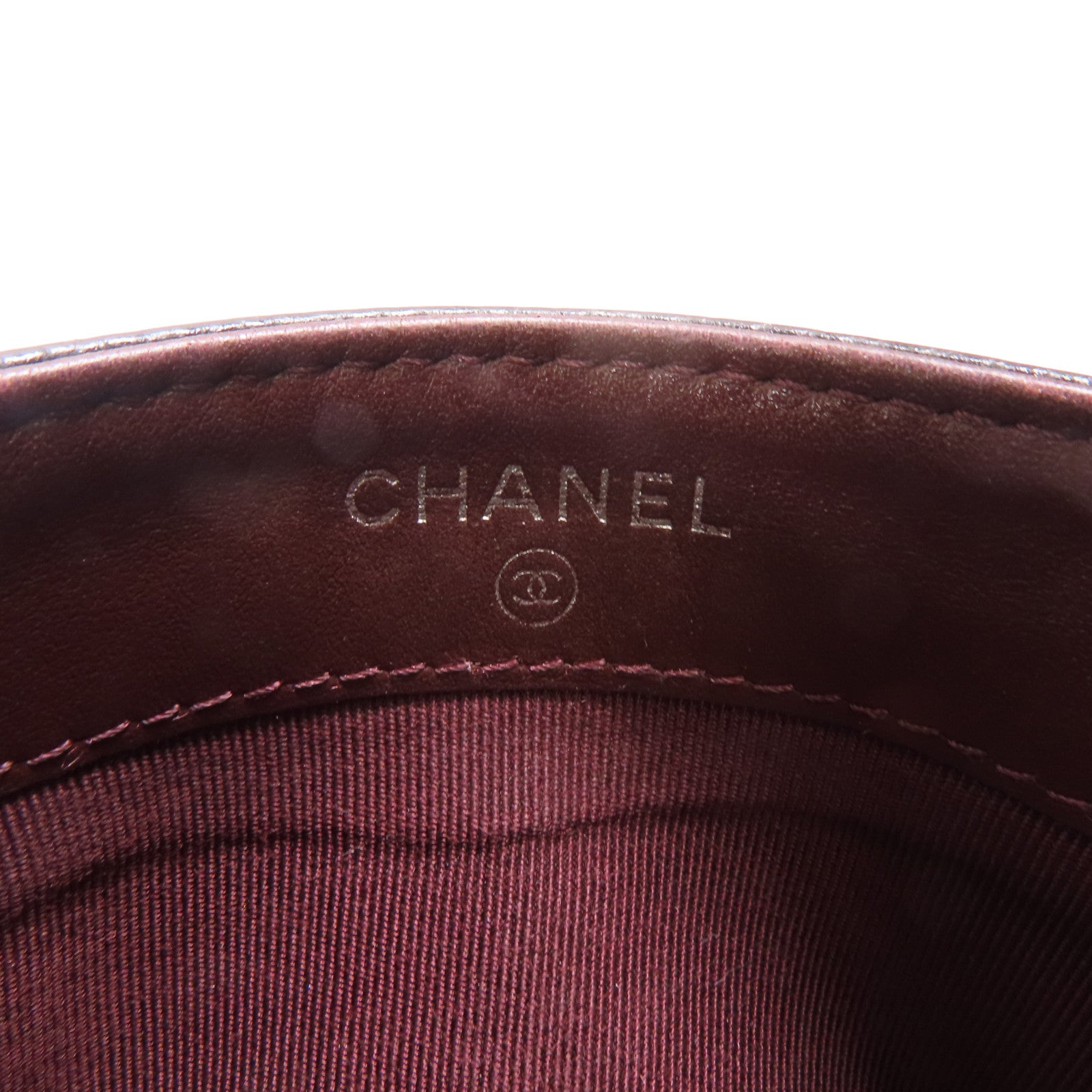 CHANEL 牛皮皮革Card Case銀扣卡片套