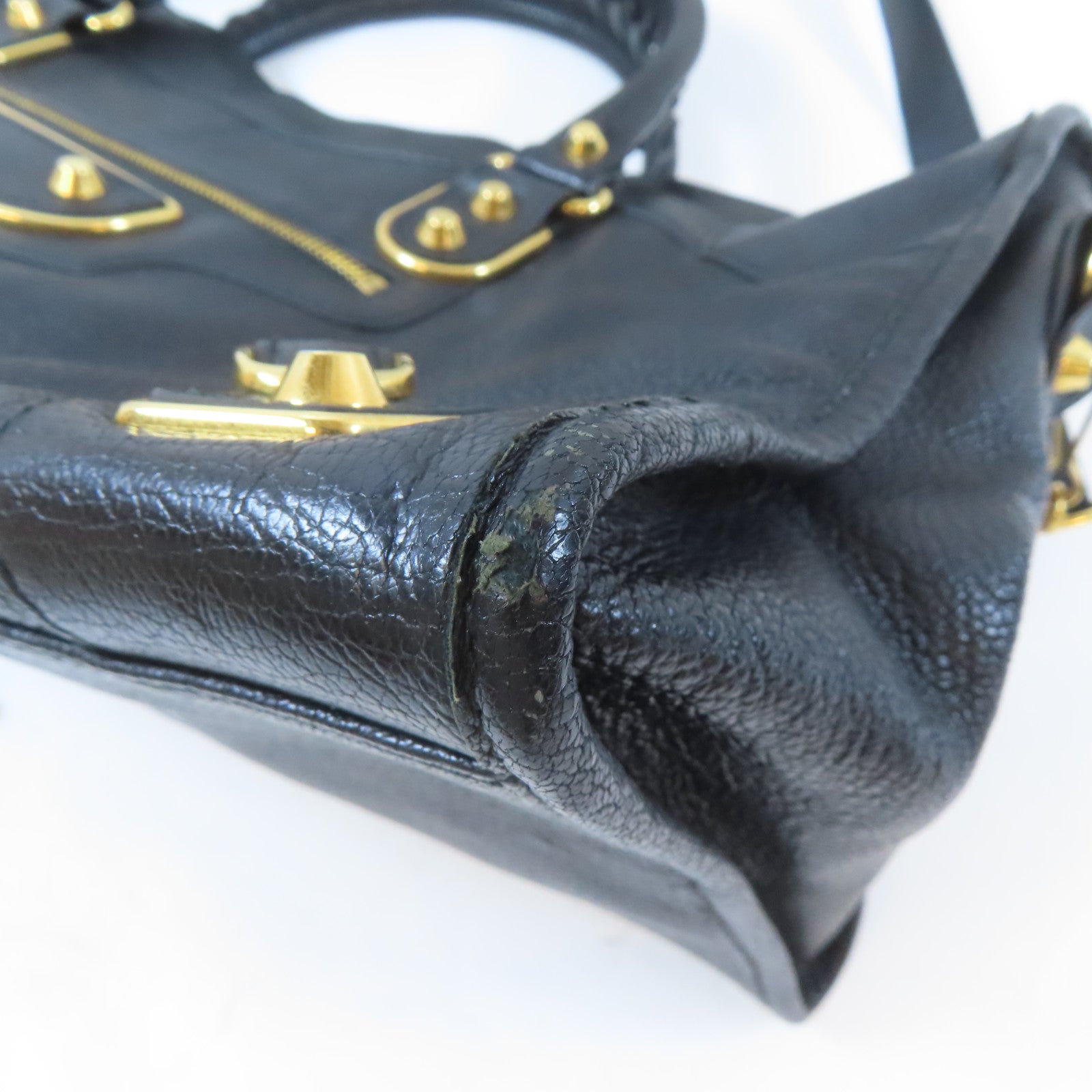 BALENCIAGA 【激減優惠】牛皮皮革Metallic Edge Part Time金扣手挽肩背兩用袋黑色