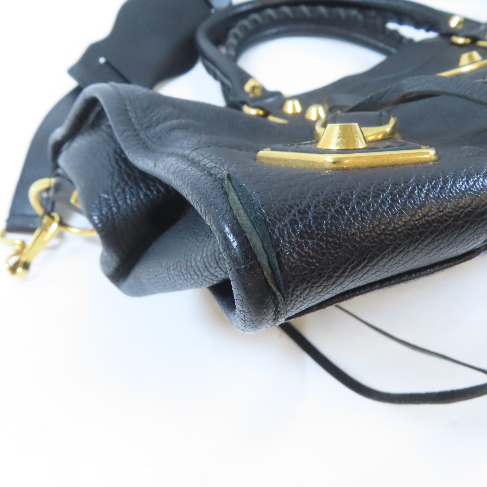 BALENCIAGA 【激減優惠】牛皮皮革Metallic Edge Part Time金扣手挽肩背兩用袋黑色