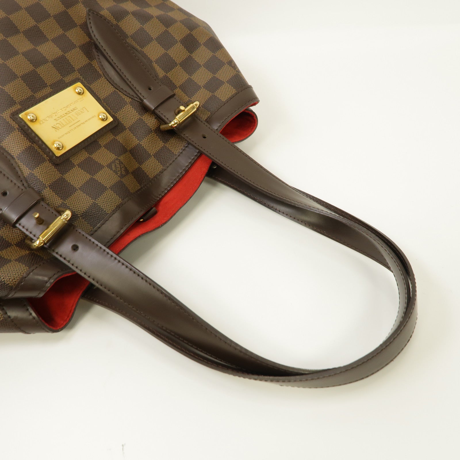 LOUIS VUITTON 【激減優惠】Damier Hampstead MM金扣手挽袋啡色