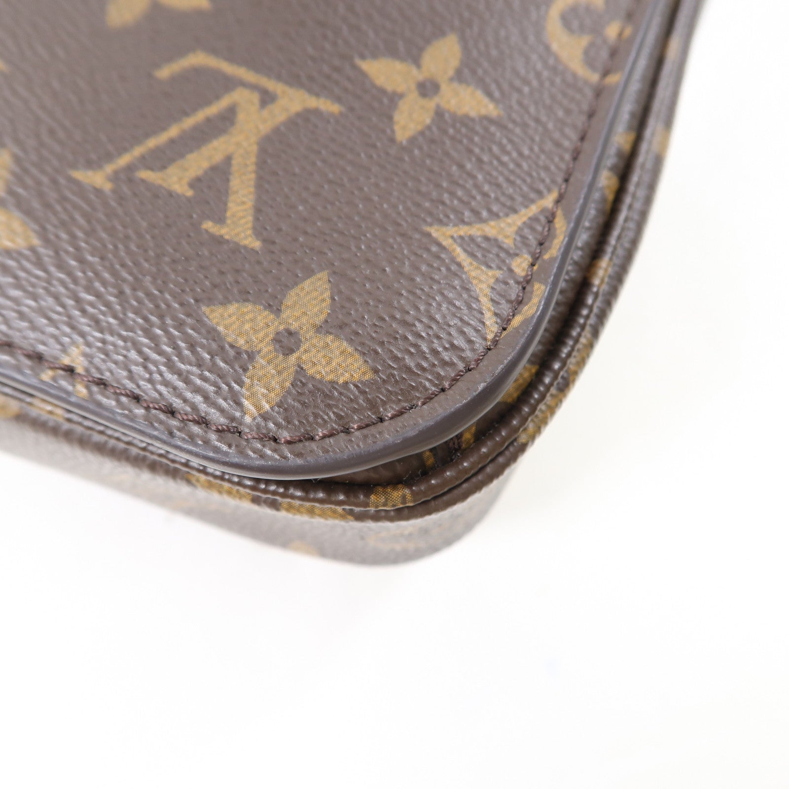 LOUIS VUITTON Monogram Patches Pochette Metis金扣手挽肩背兩用袋啡色