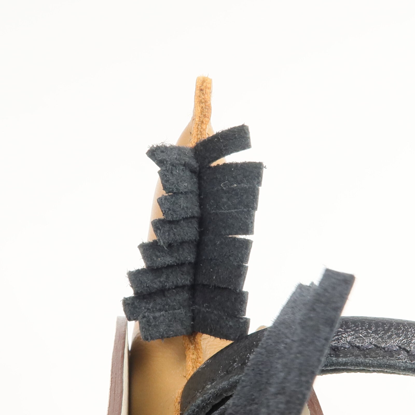 HERMES Milo/Swift皮革Rodeo Pegase PM掛飾Noir/Chai/Nata