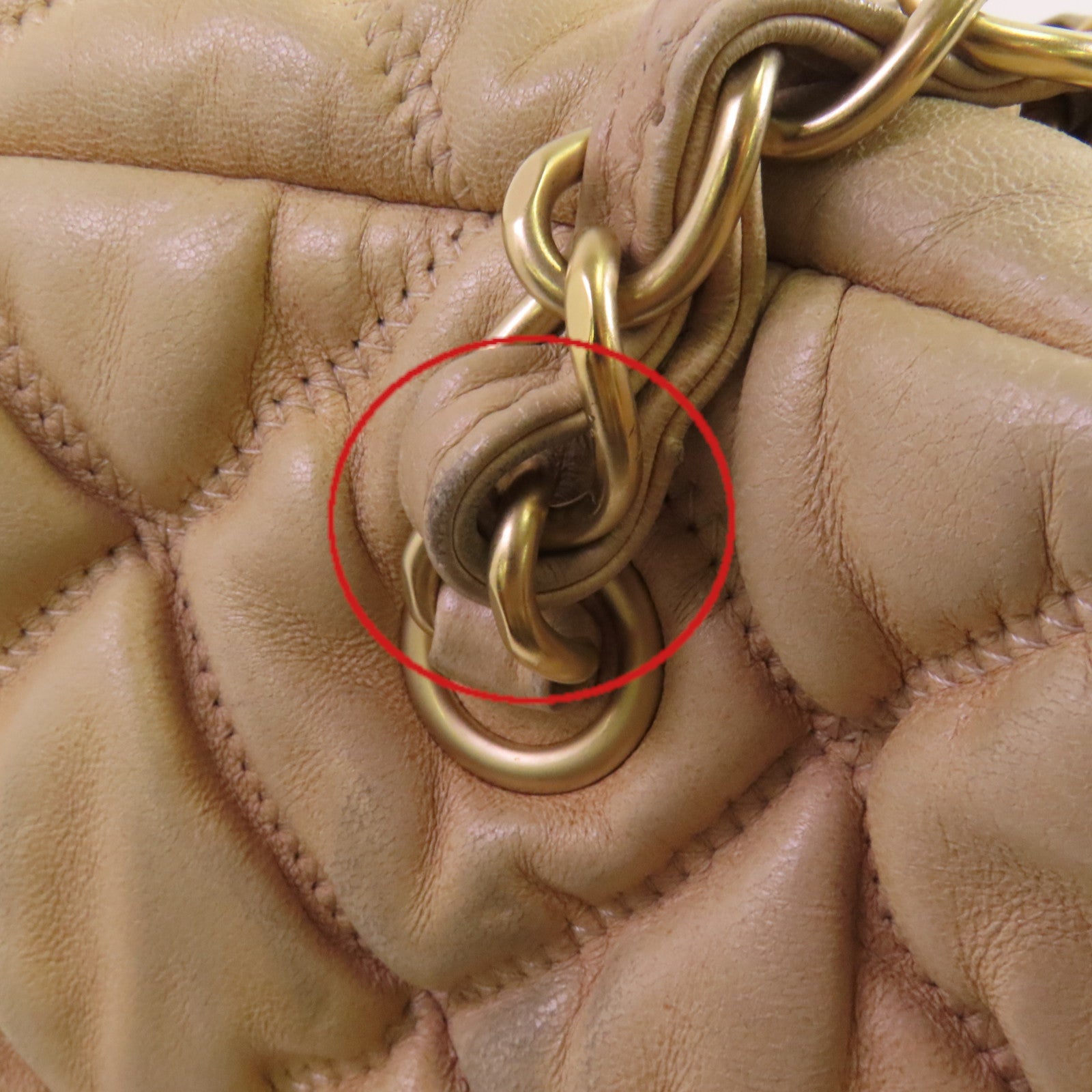 CHANEL 羊皮皮革Chain Shoulder金扣鏈帶肩背袋