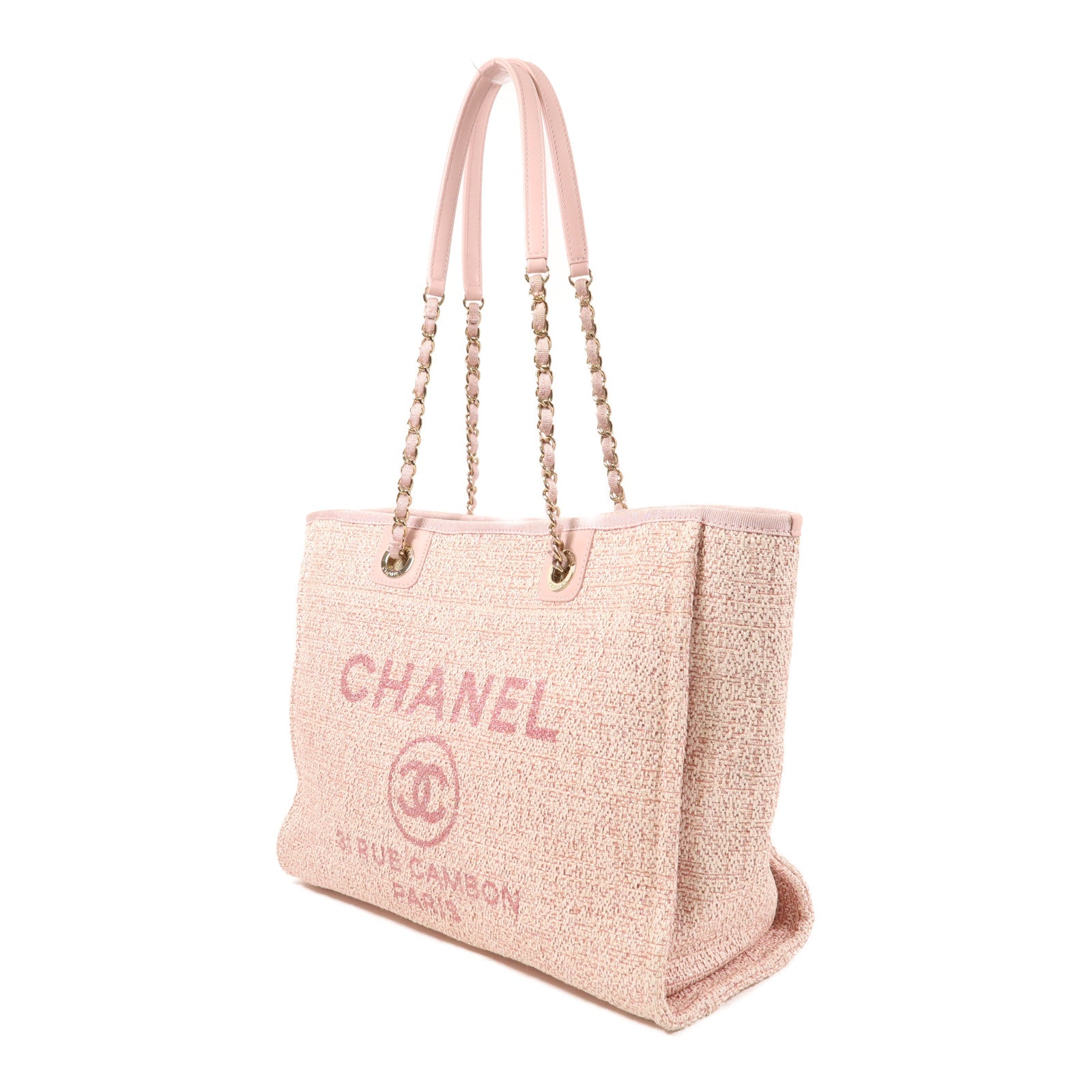 CHANEL Straw Deauville Tote金扣肩背袋/手挽袋