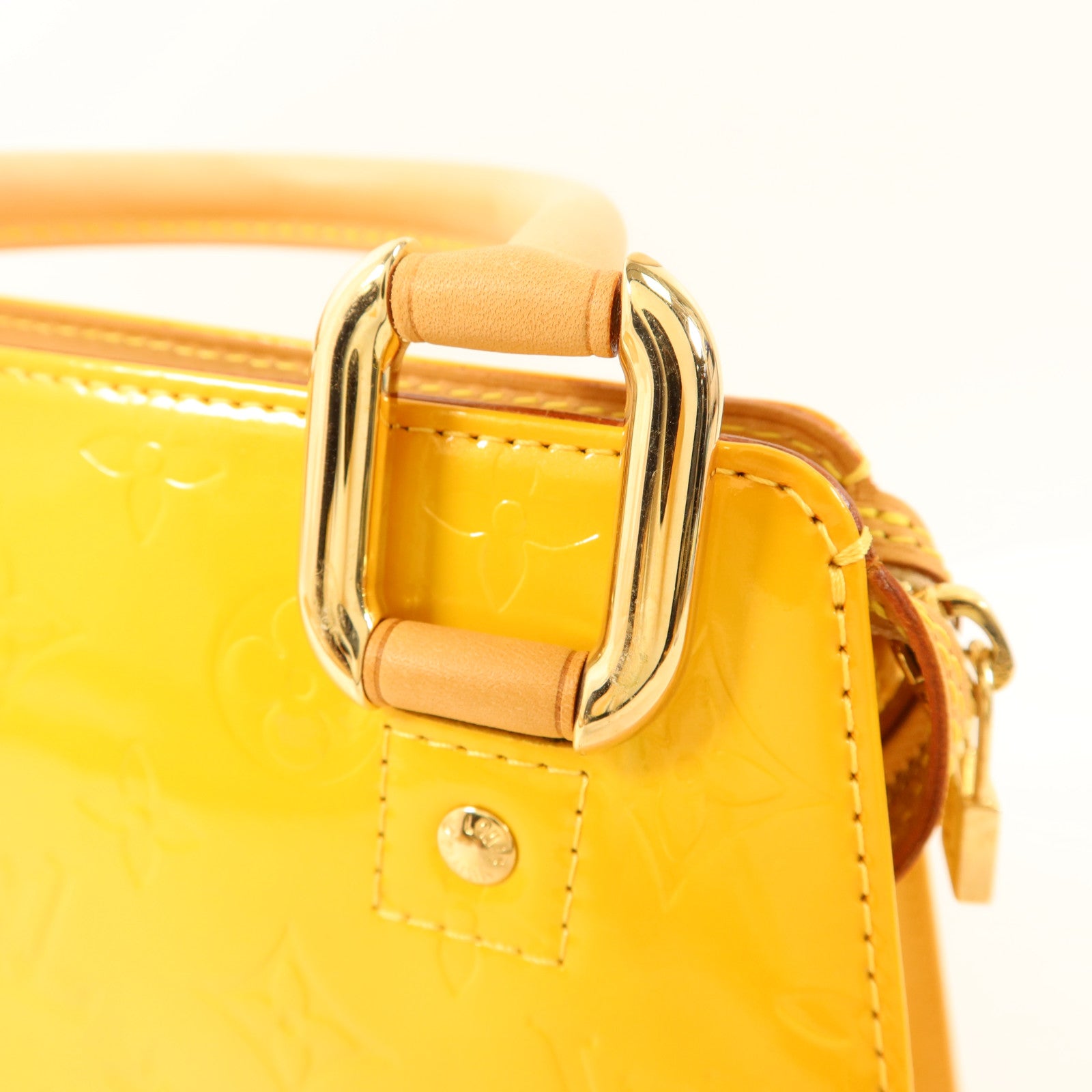LOUIS VUITTON Monogram Vernis Mini Forsyth金扣手挽袋