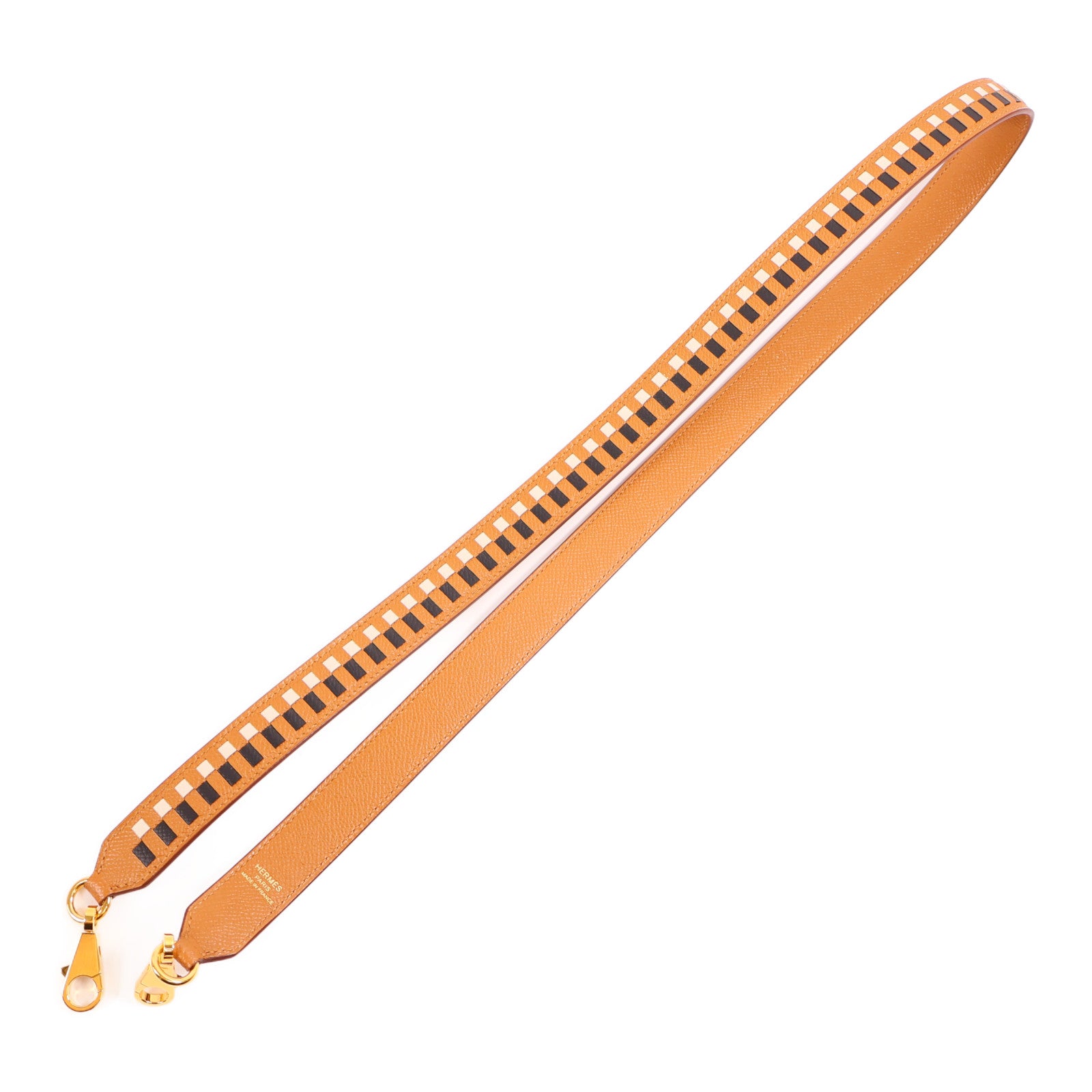 HERMES 皮革Shoulder Strap金扣肩帶