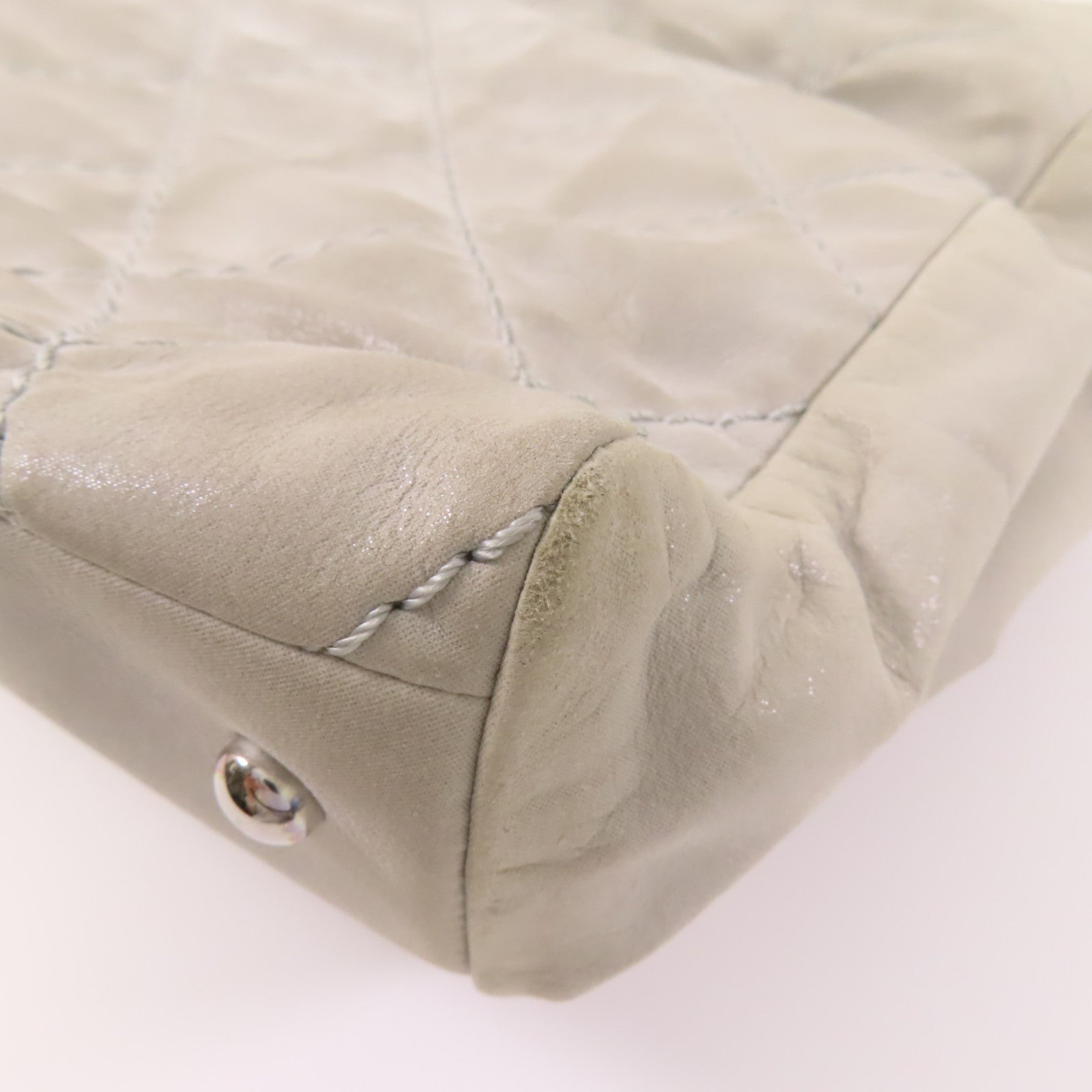 CHANEL 皮革Shoulder Bag銀扣鏈帶肩背袋