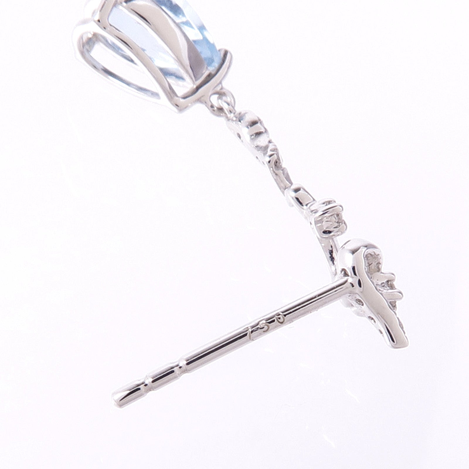 JEWELRY 18K白金Aquamarine Diamond Earrings藍晶/鑽石耳環