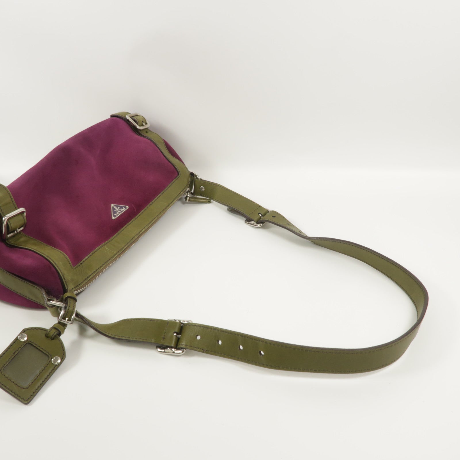 PRADA 麂皮皮革Shoulder Bag肩背袋