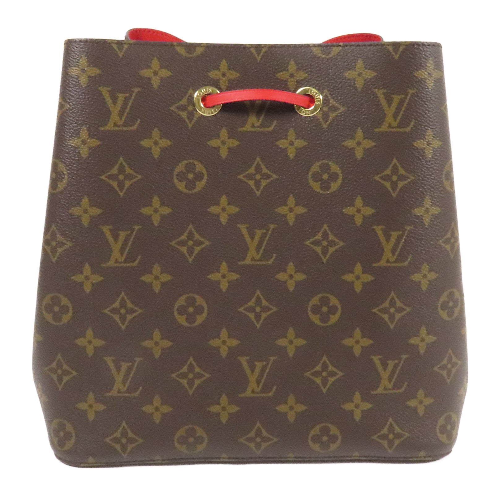 LOUIS VUITTON Monogram Neo Noe Bucket Bag金扣肩背袋Coquelicot