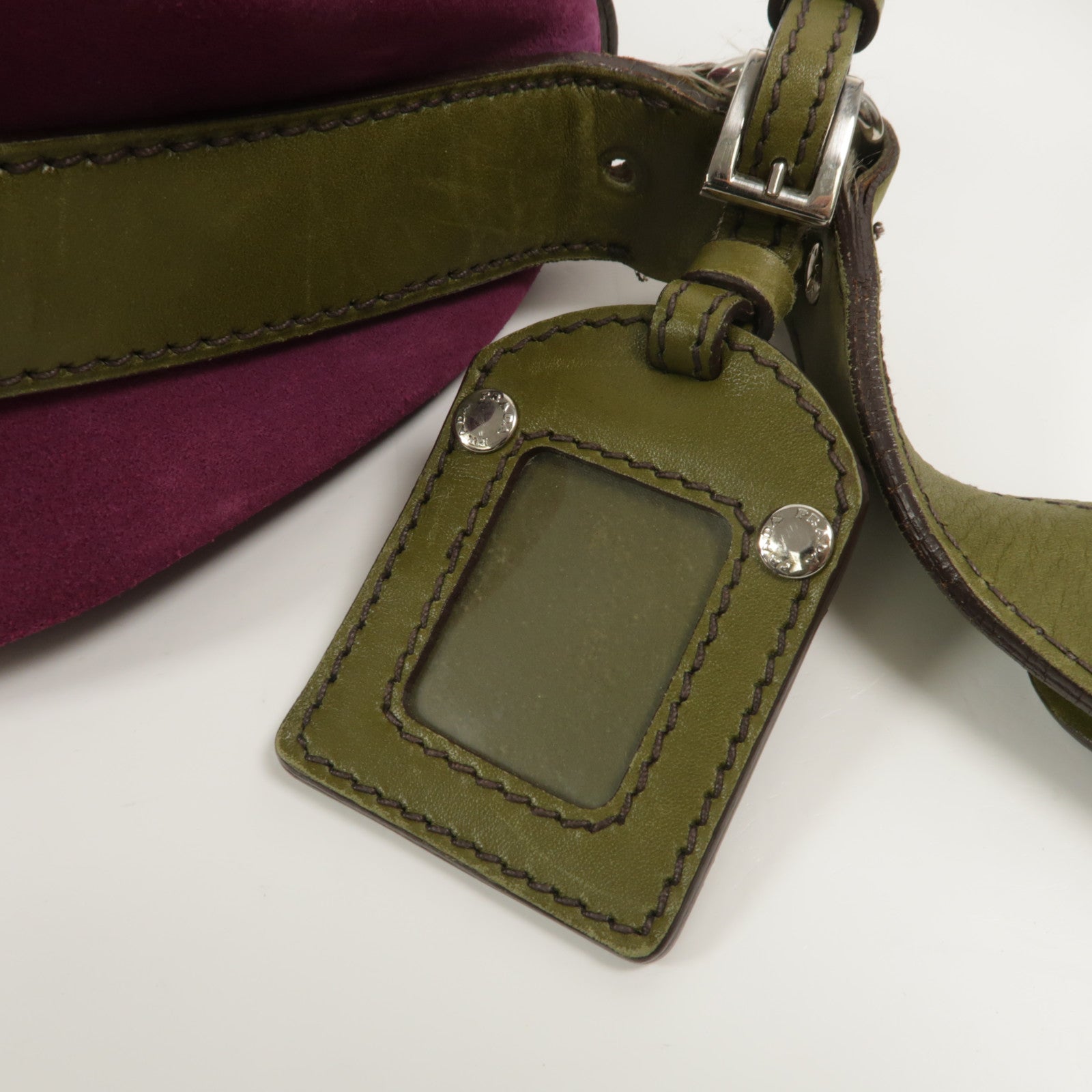 PRADA 麂皮皮革Shoulder Bag肩背袋
