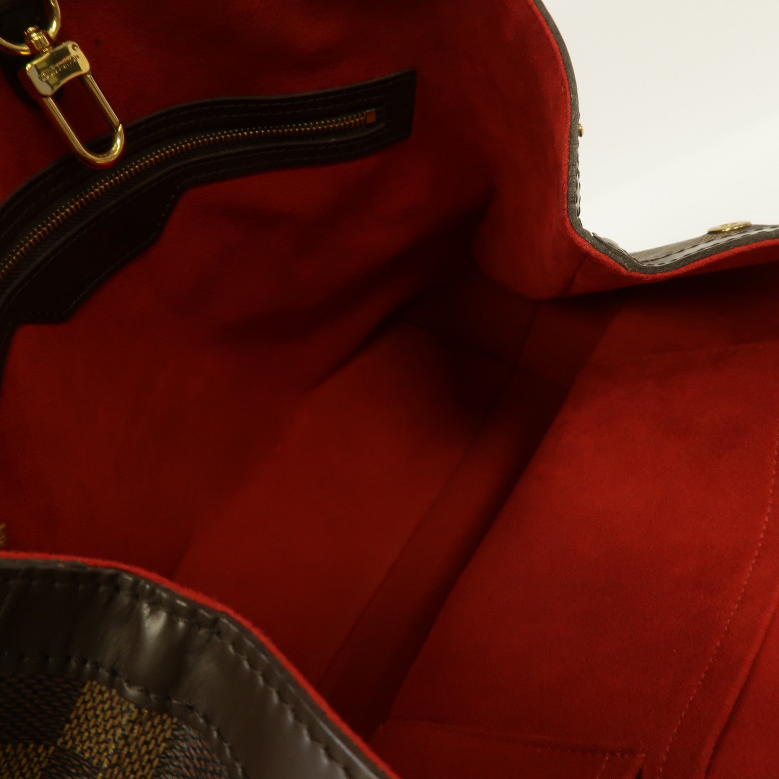 LOUIS VUITTON 【激減優惠】Damier Hampstead MM金扣手挽袋啡色