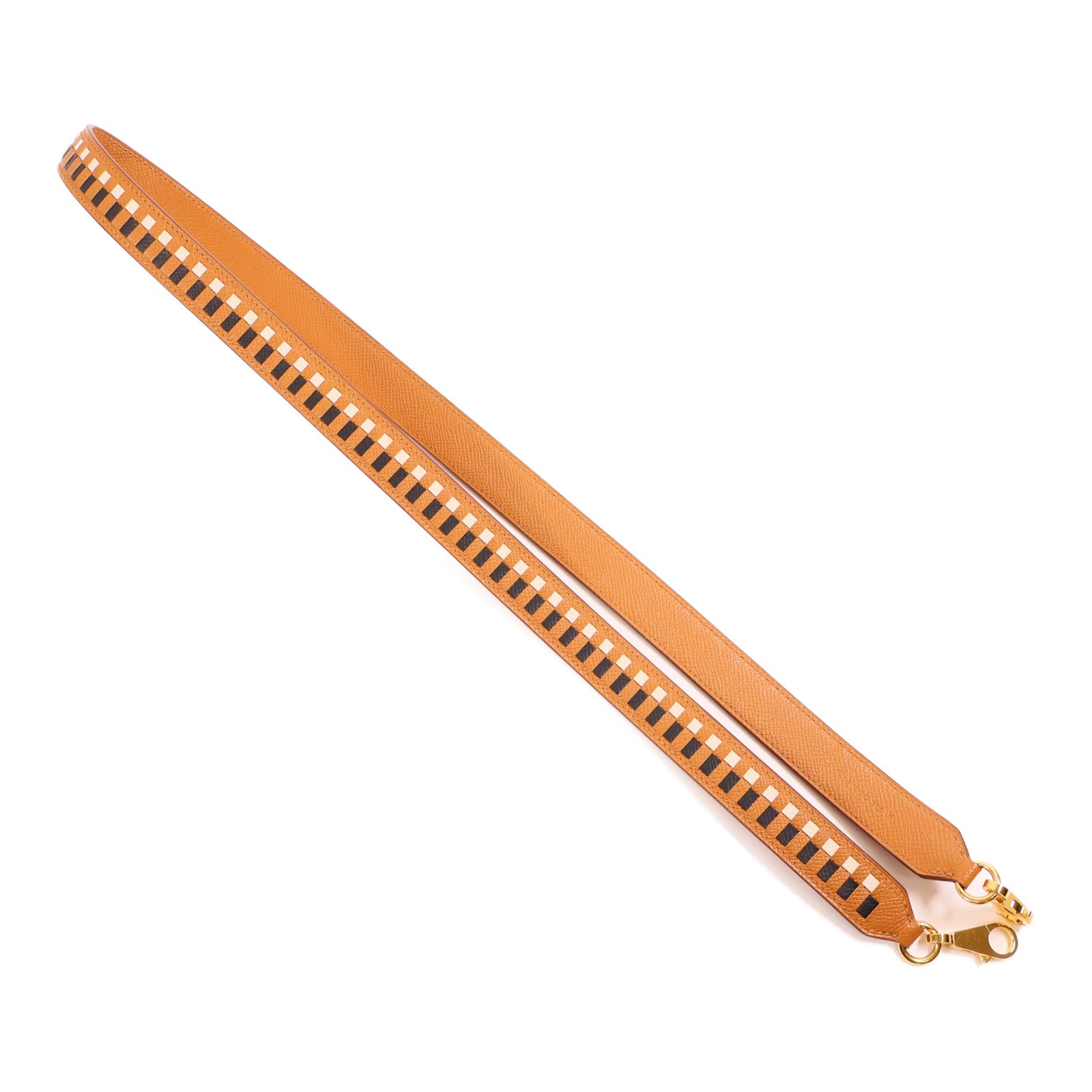 HERMES 皮革Shoulder Strap金扣肩帶