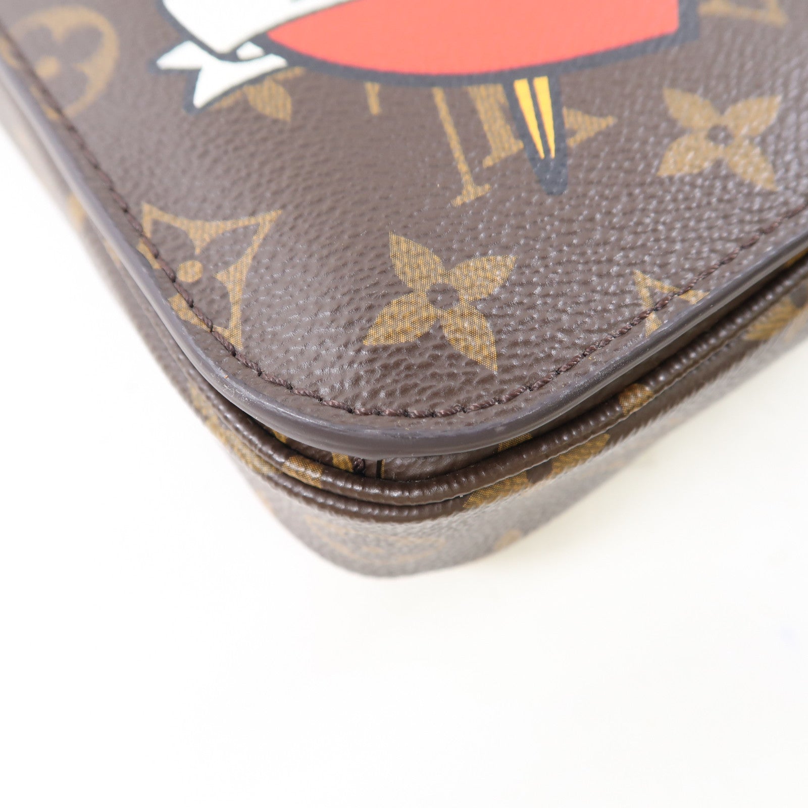 LOUIS VUITTON Monogram Patches Pochette Metis金扣手挽肩背兩用袋啡色