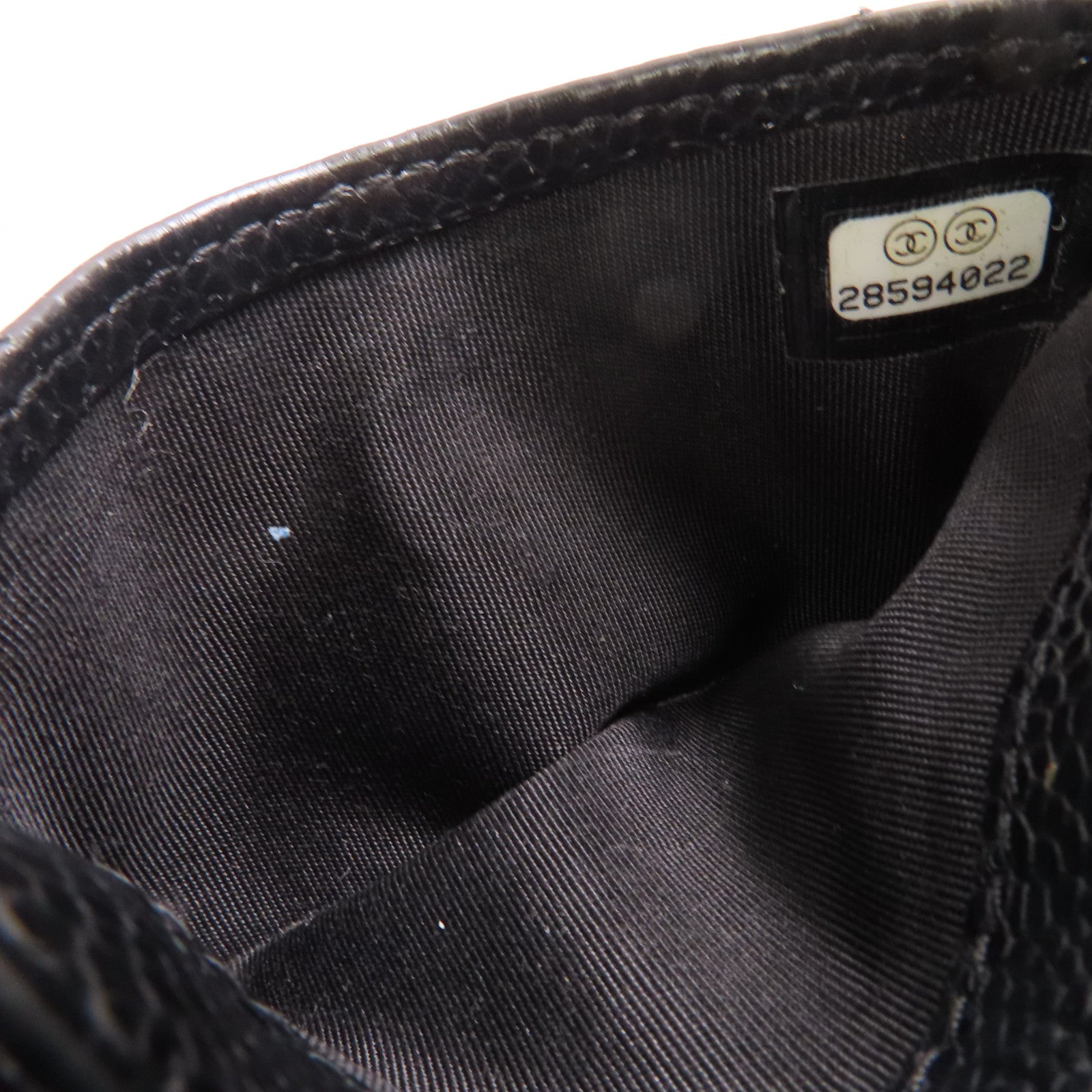CHANEL 牛皮皮革Card Case銀扣卡片套