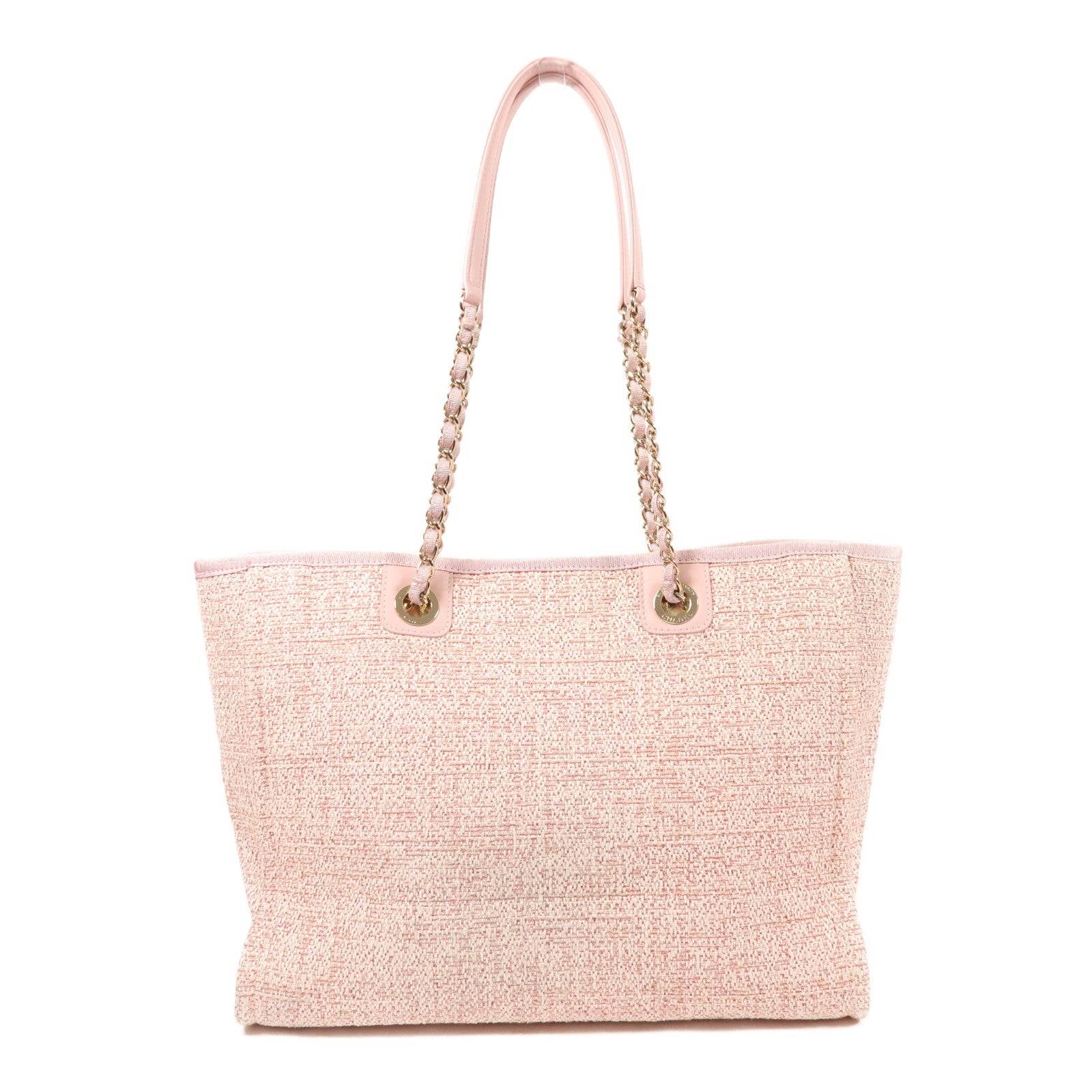 CHANEL Straw Deauville Tote金扣肩背袋/手挽袋