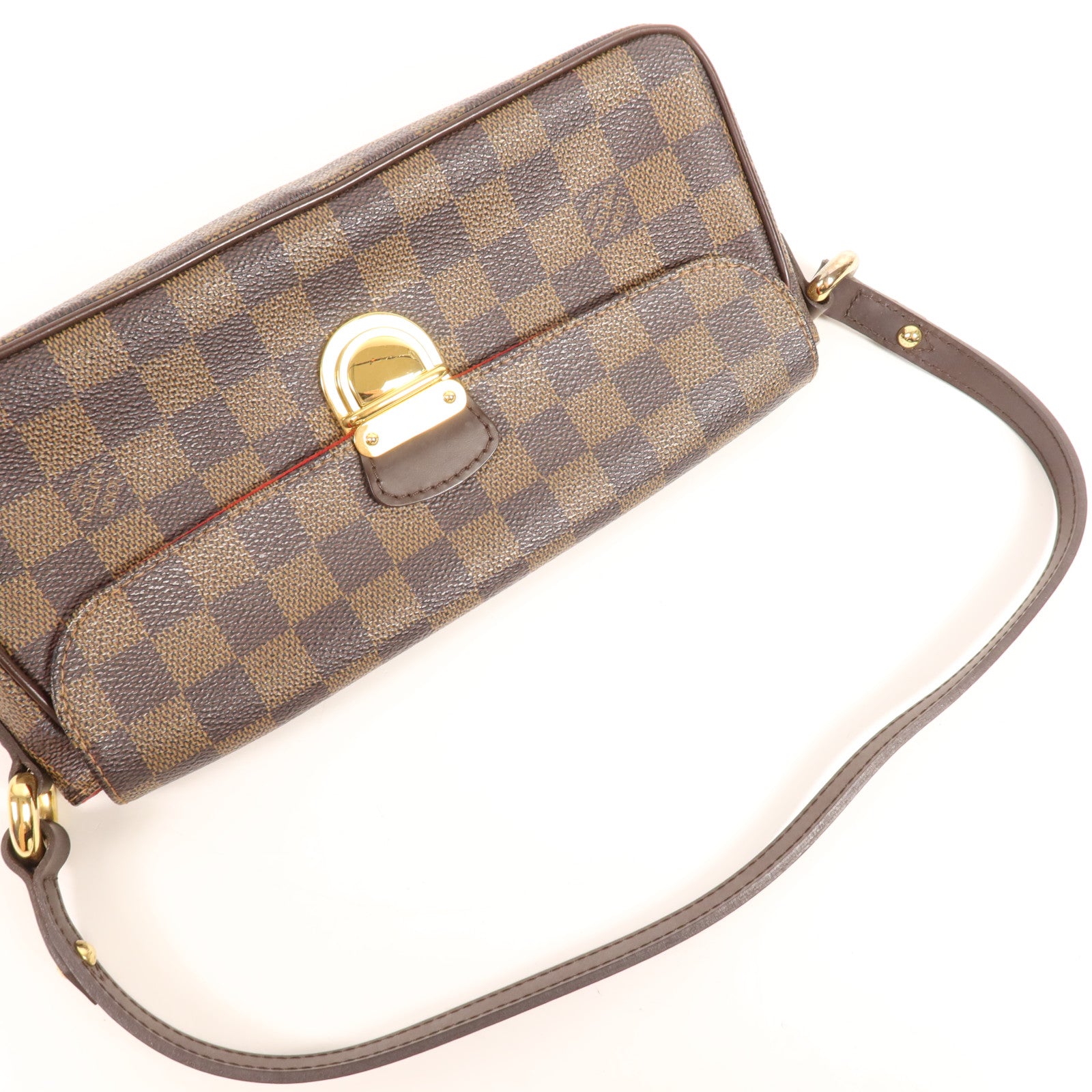 LOUIS VUITTON Damier Ravello PM金扣肩背袋