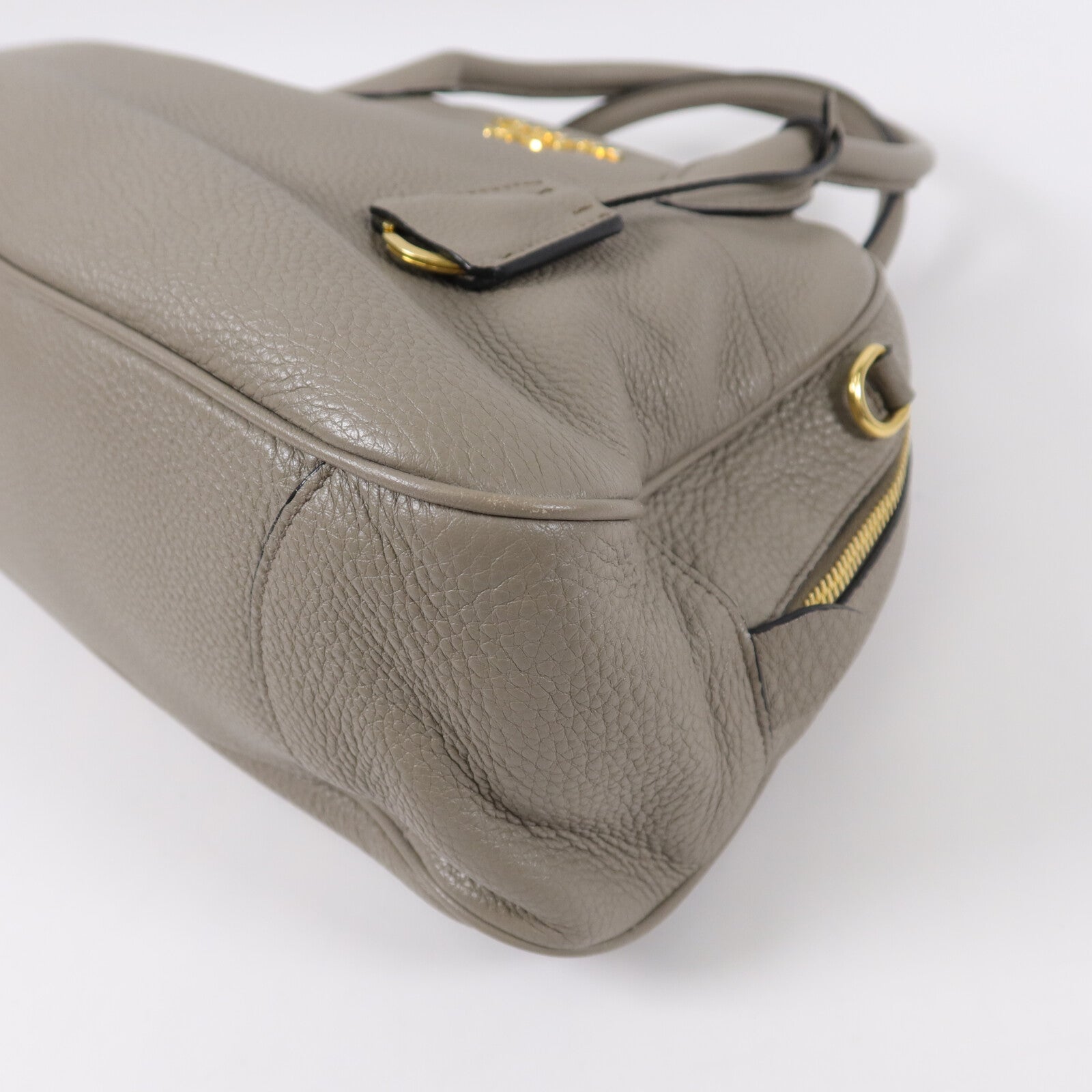 PRADA 牛皮皮革Nero Vitello Daino Bag手挽肩背兩用袋