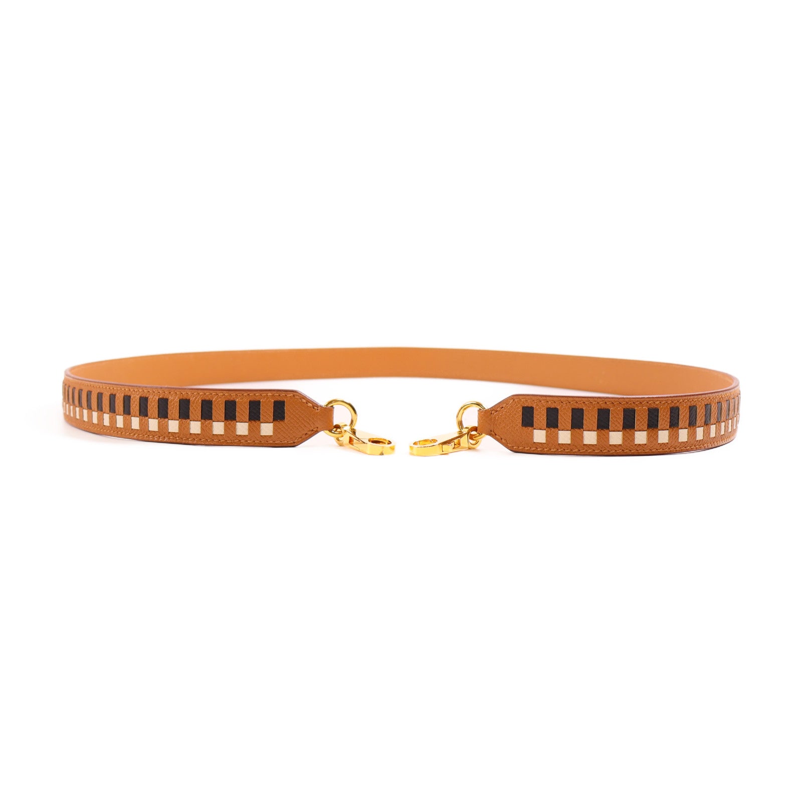 HERMES 皮革Shoulder Strap金扣肩帶