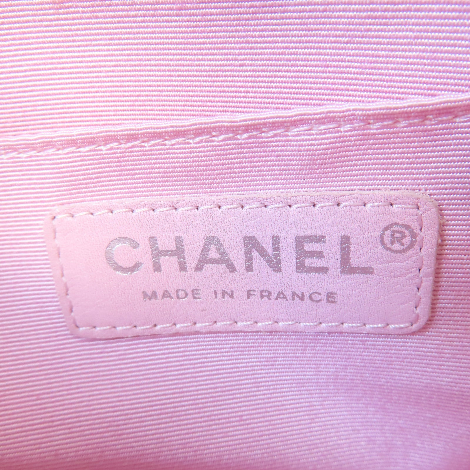 CHANEL 菱格布料Chain Shoulder銀扣鏈帶肩背袋彩色