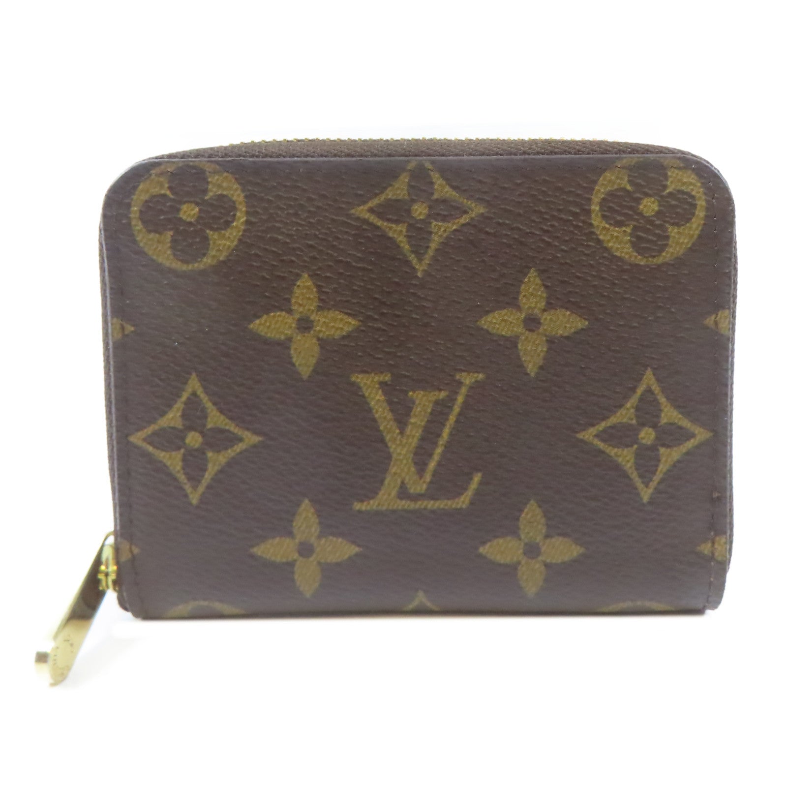 LOUIS VUITTON Monogram Coin Case金扣零錢包啡色