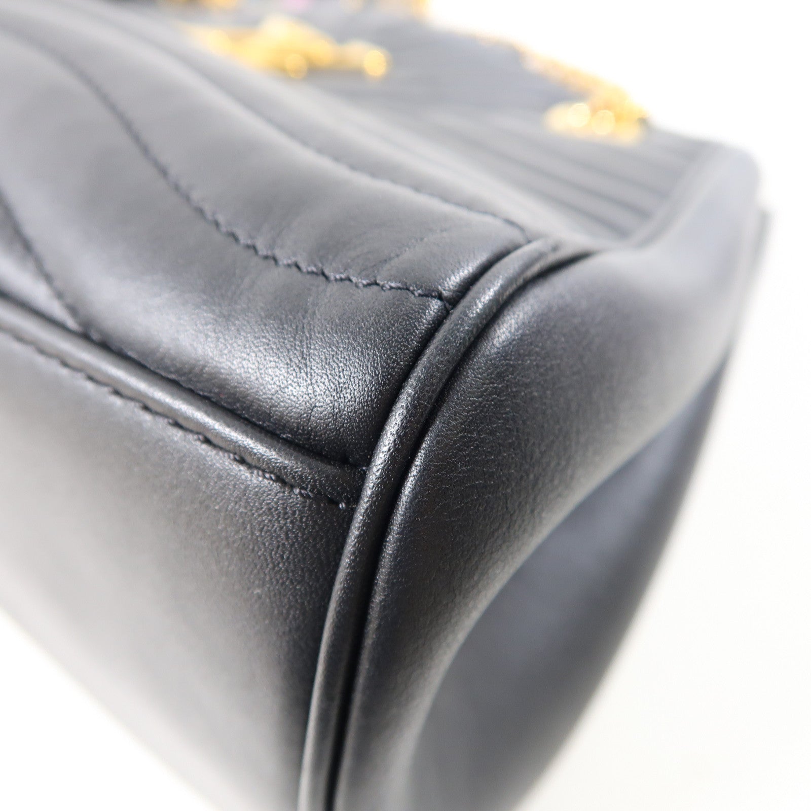 LOUIS VUITTON 斜紋牛皮皮革New Wave Tote Bag金扣肩背袋黑色