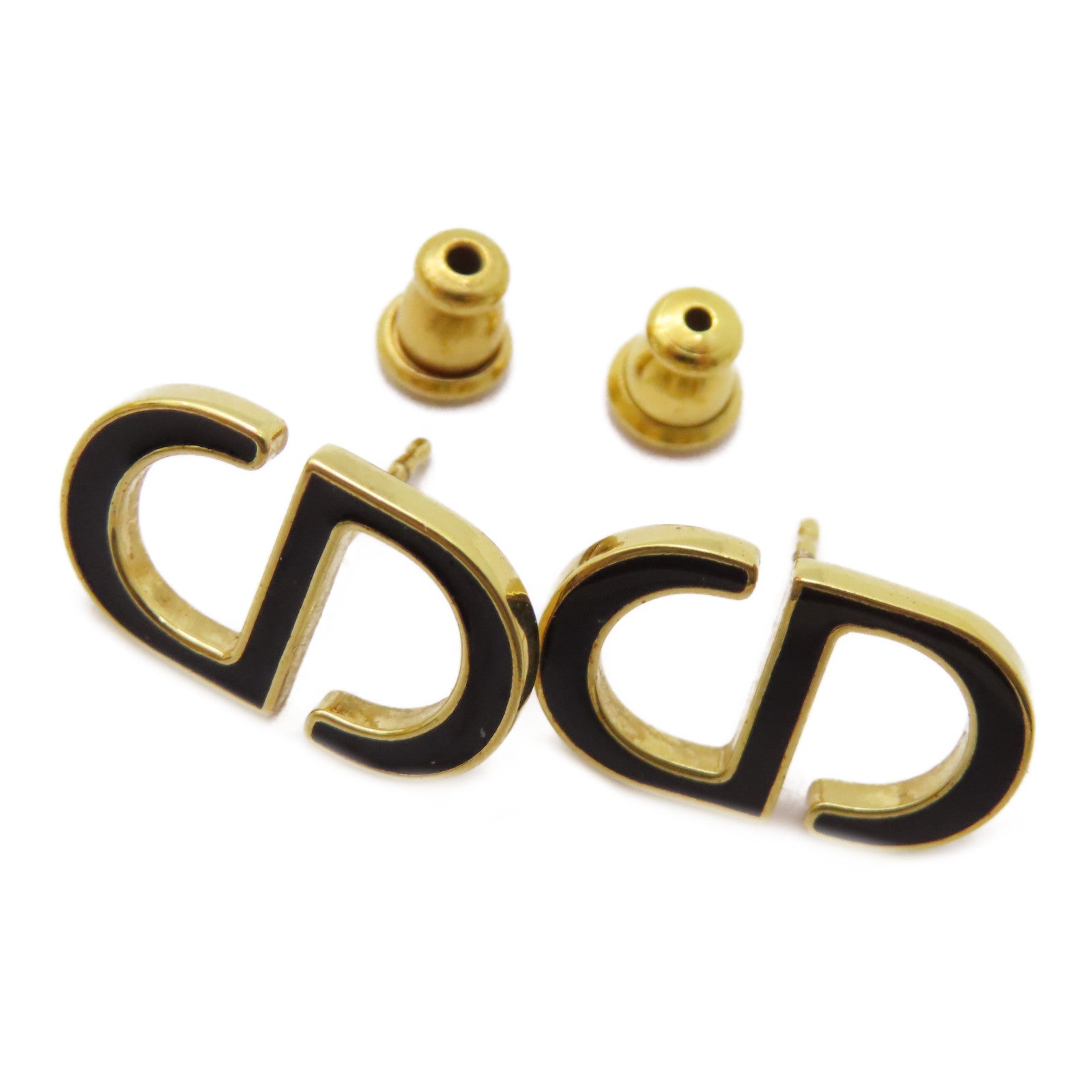 Dior 金屬Petit CD耳環金色