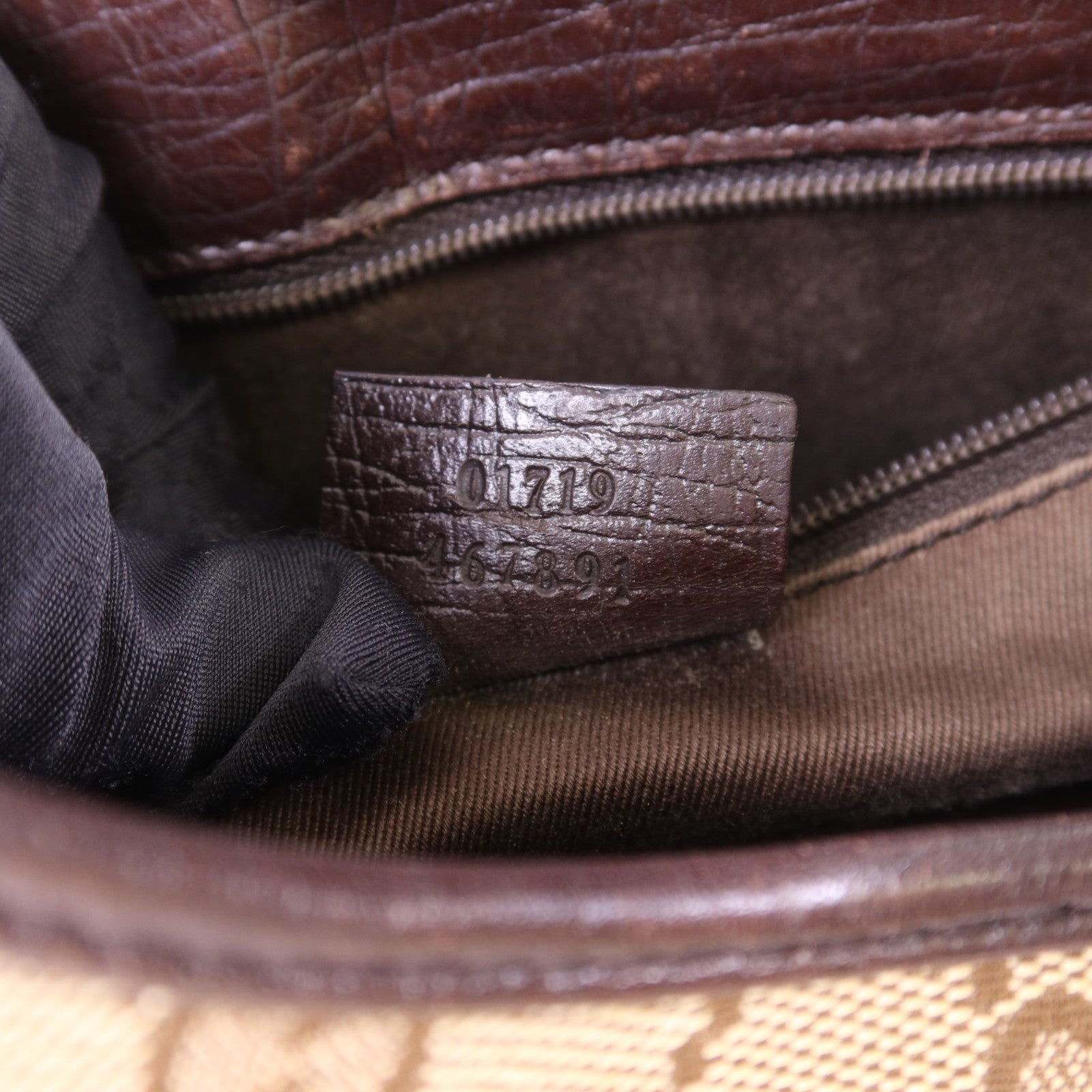 GUCCI 帆布Jackie銀扣肩背袋