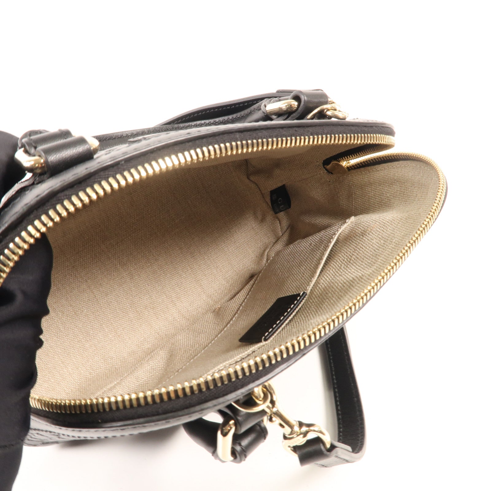 GUCCI 牛皮皮革2 Way Shoulder銀扣手挽肩背兩用袋