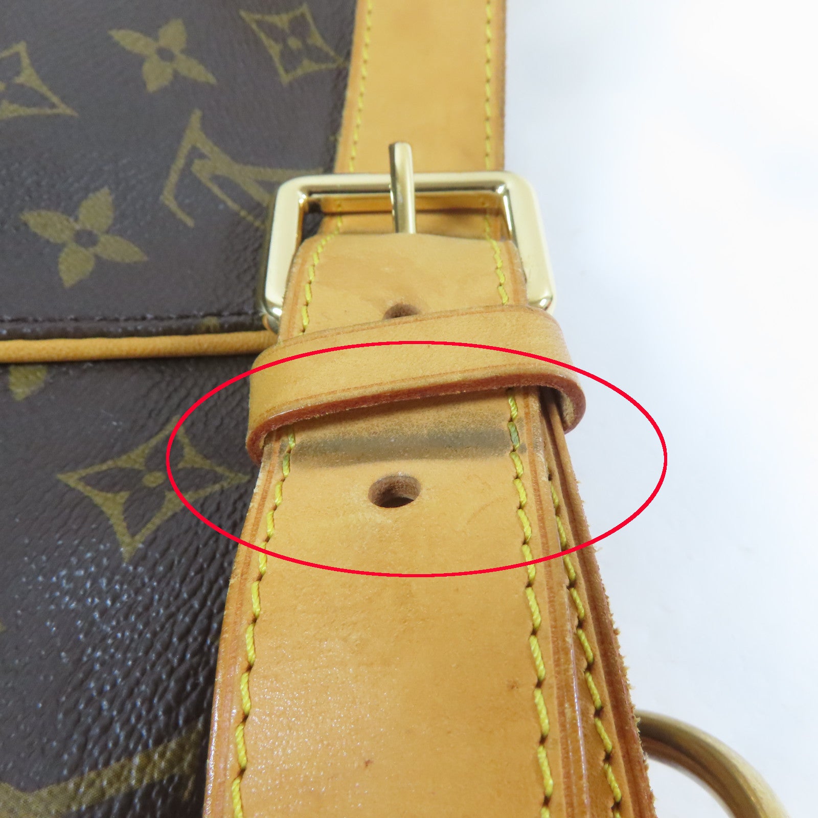 LOUIS VUITTON 【激減優惠】Monogram Galliera PM金扣肩背袋棕色