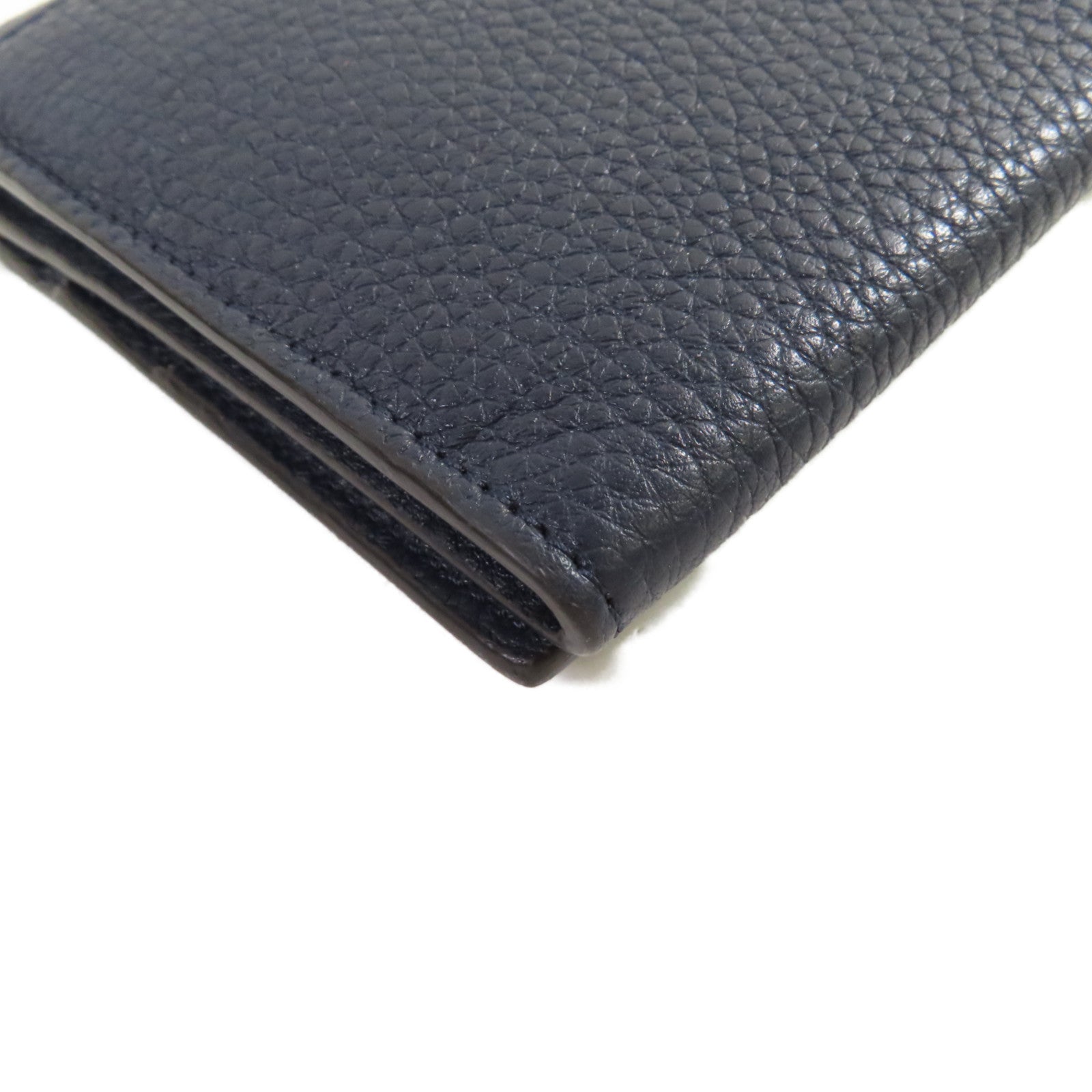 FENDI 牛皮皮革/金屬Bugs Eyes Long Wallet銀扣長錢包黑色