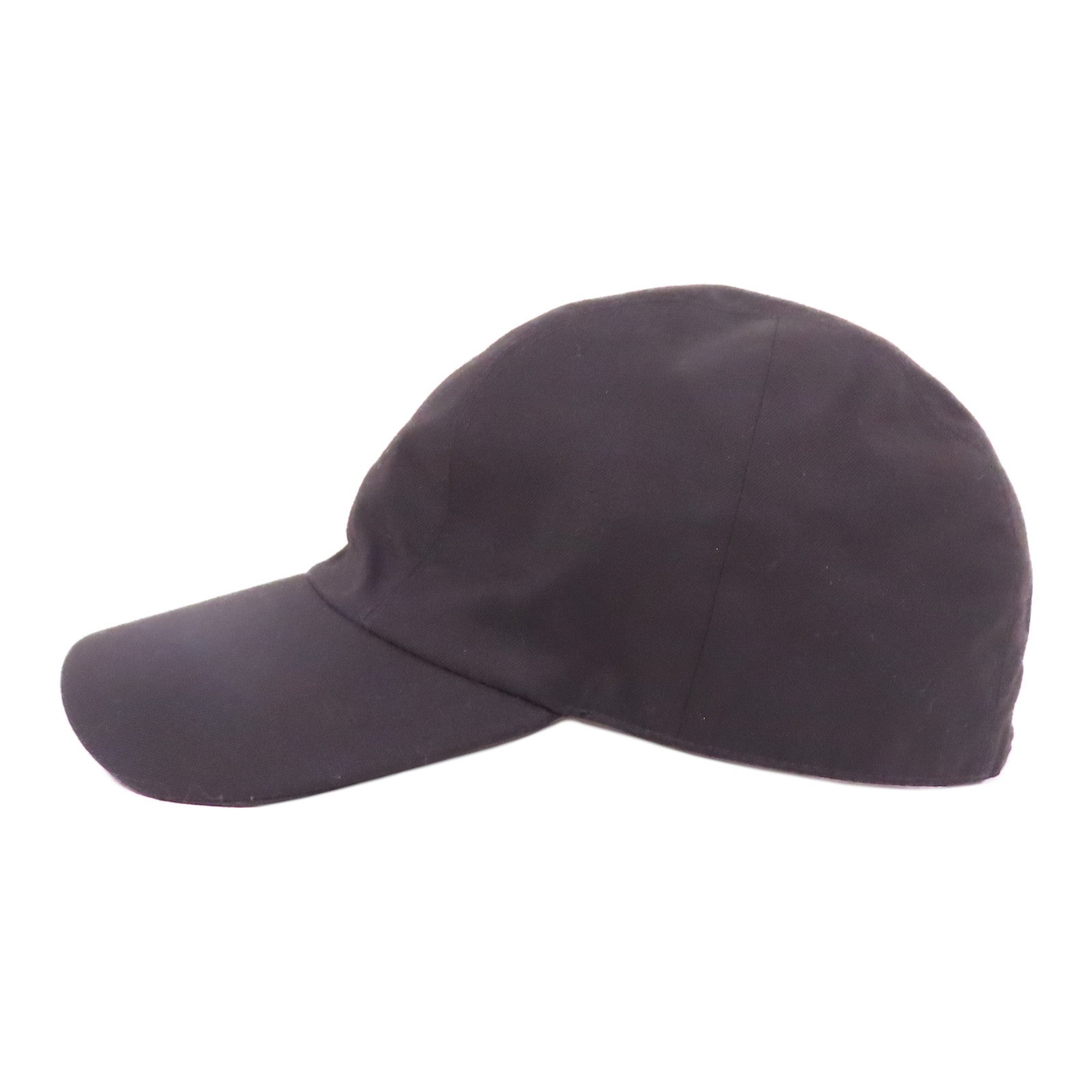 HERMES Cap Hat Cotton Black
