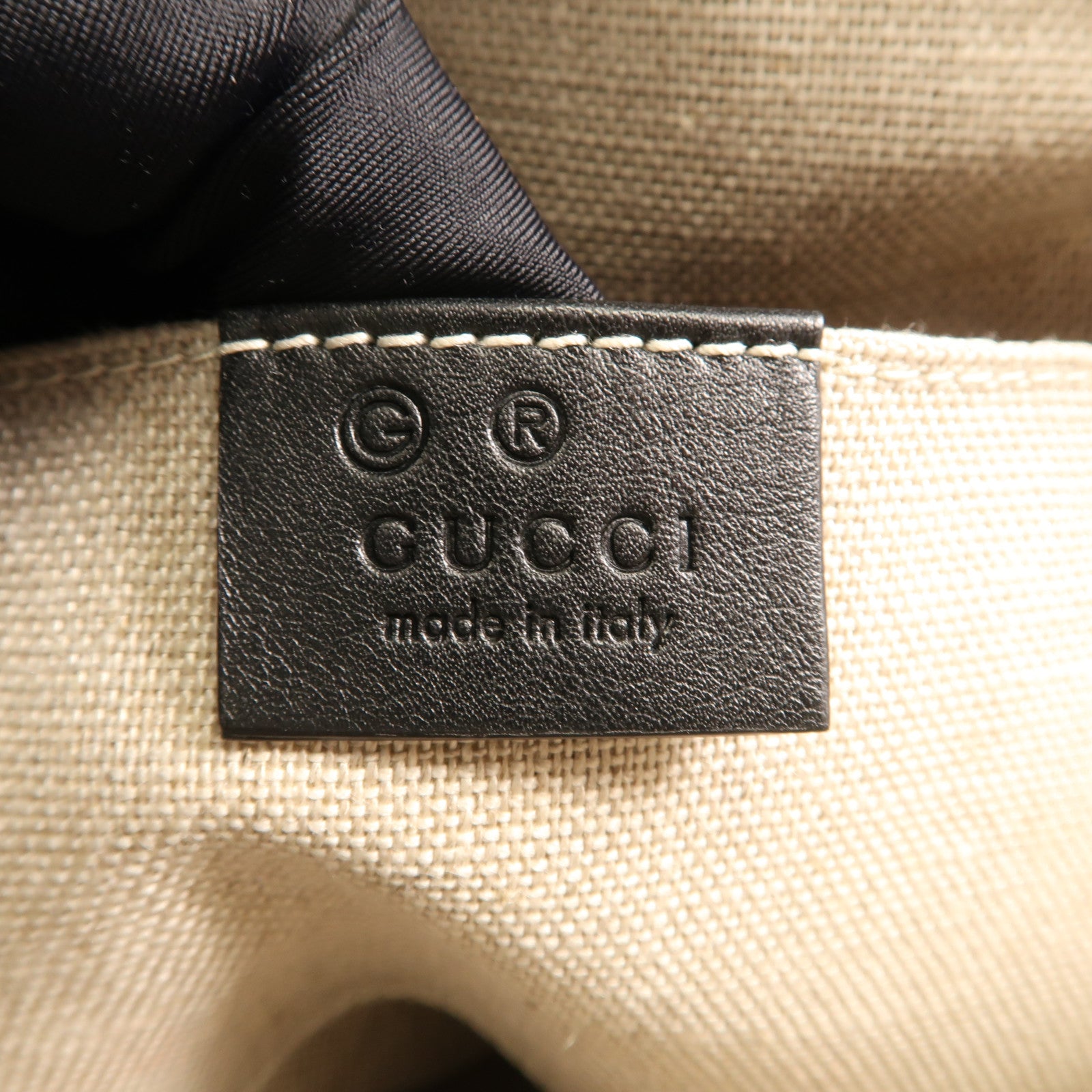 GUCCI 牛皮皮革2 Way Shoulder銀扣手挽肩背兩用袋