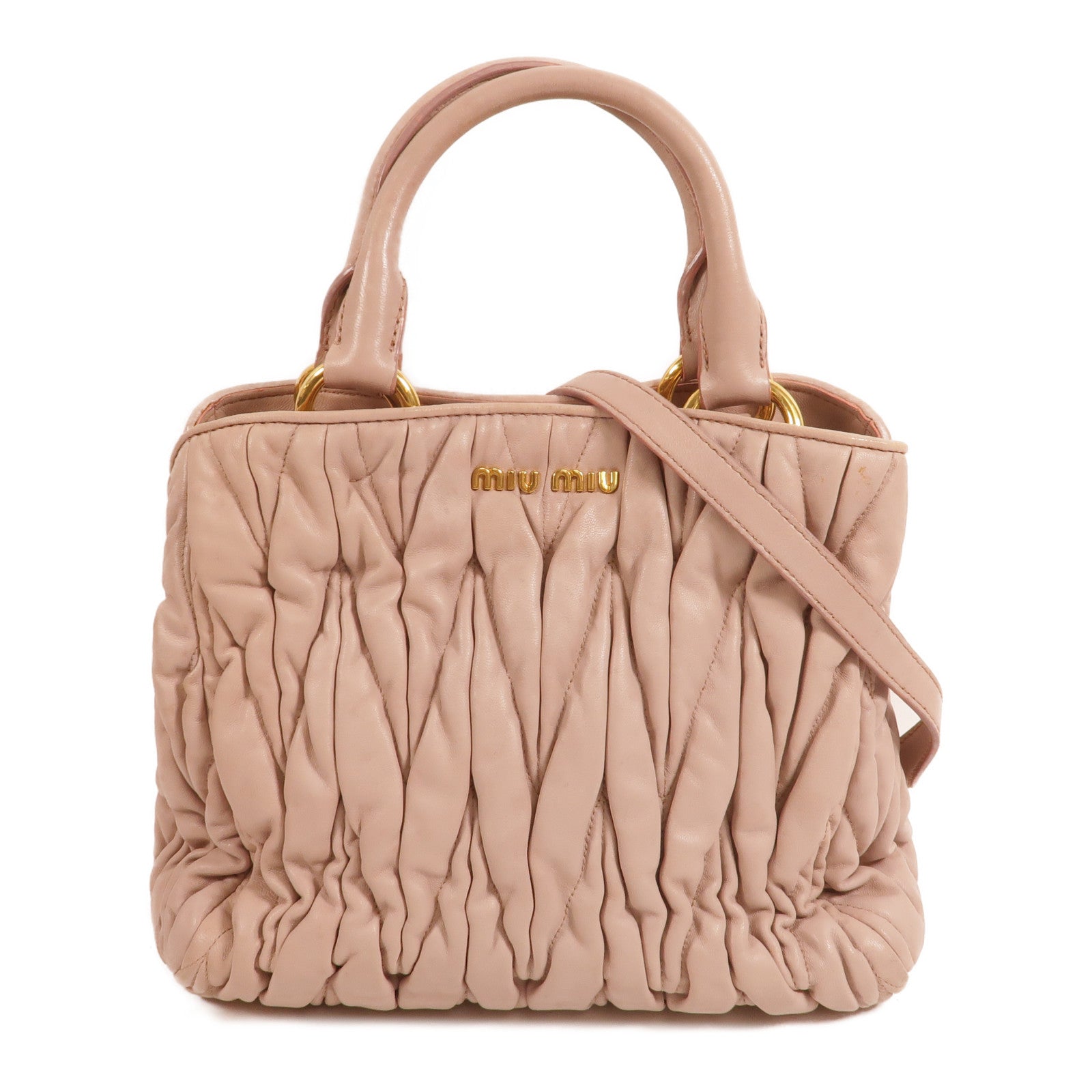 Miu Miu 羊皮皮革2 Way Shoulder手挽肩背兩用袋