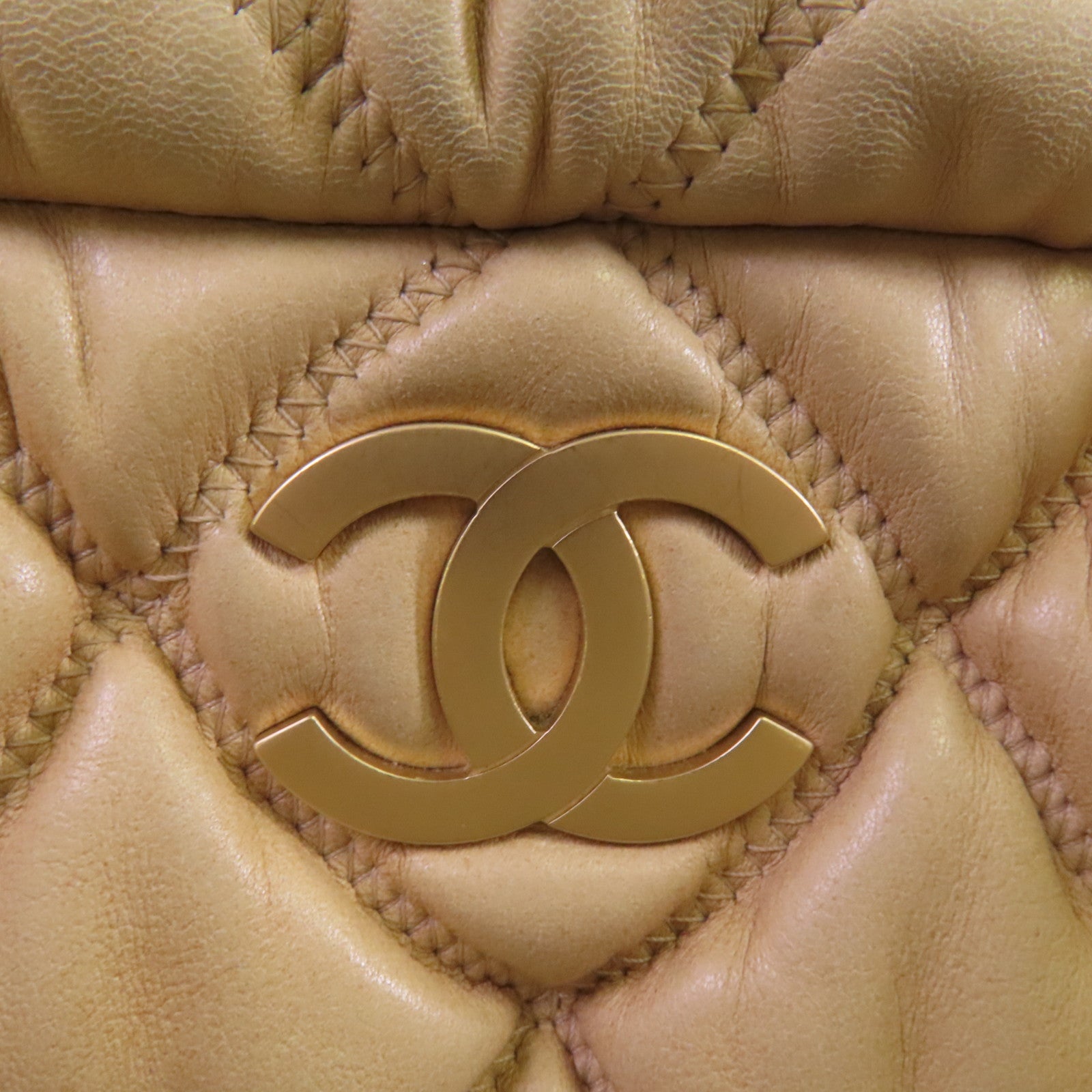 CHANEL 羊皮皮革Chain Shoulder金扣鏈帶肩背袋