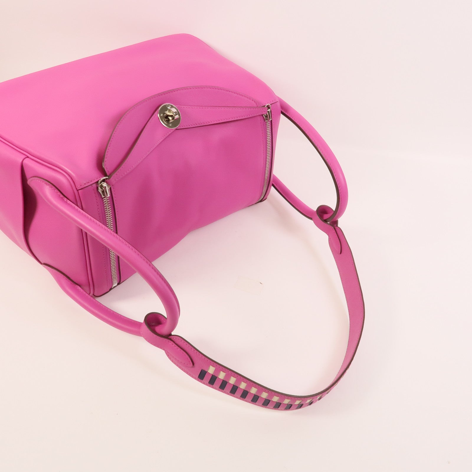 HERMES Swift/Epsom皮革Lindy 30手挽肩背兩用袋Rose Purple