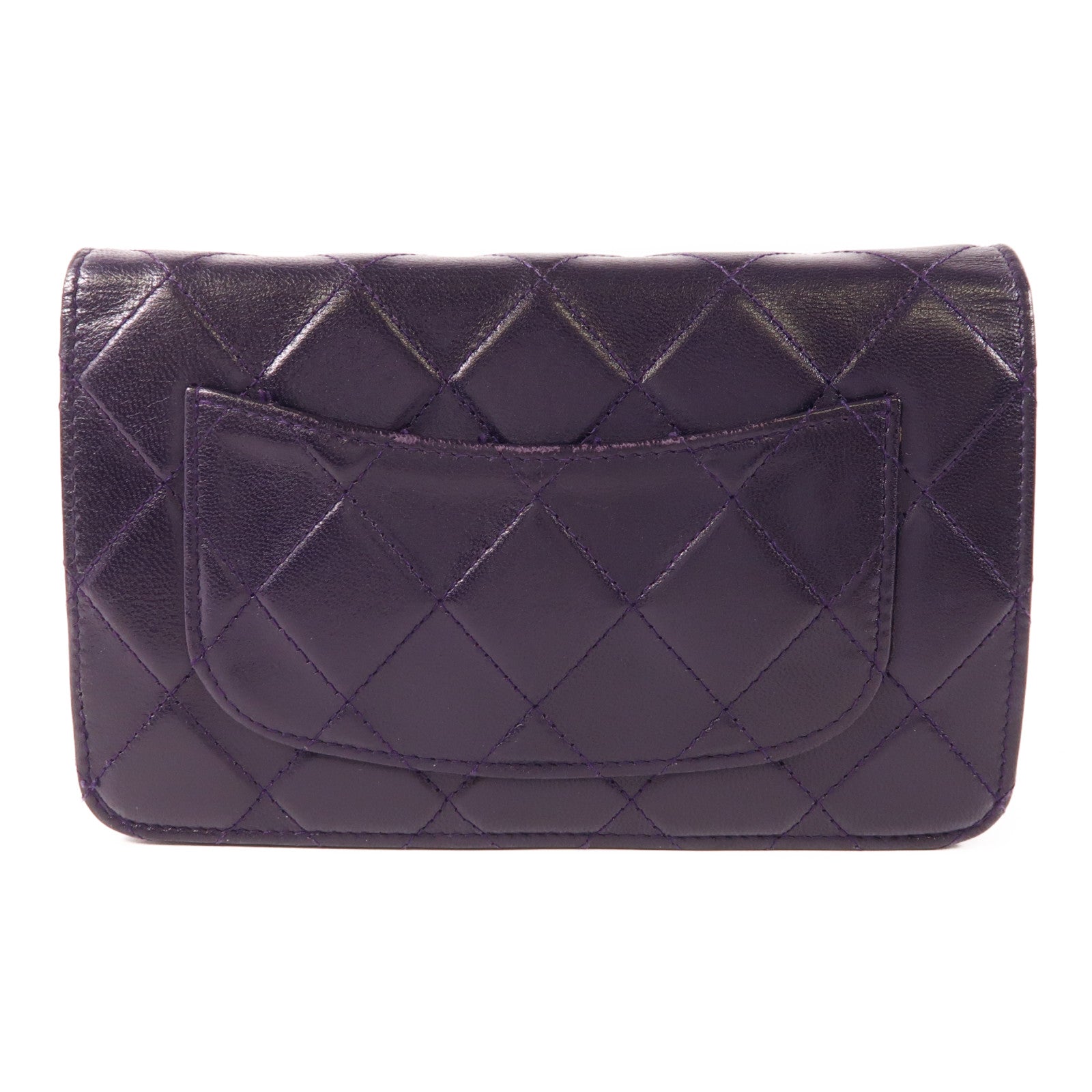 CHANEL 牛皮皮革WOC Wallet On Chain金扣鏈帶肩背袋