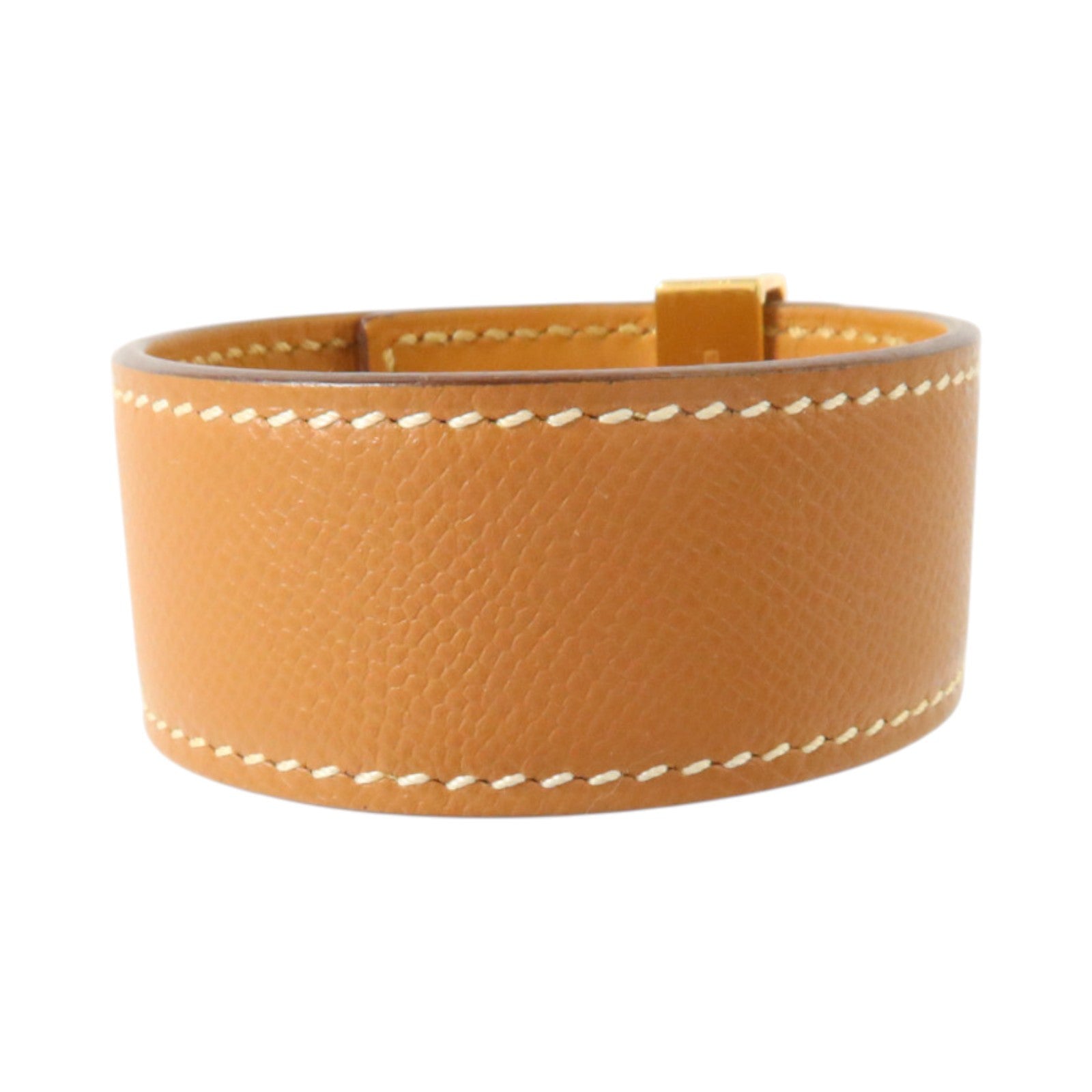 HERMES Epsom皮革Collier De Chien 24 Bracelet金扣手鏈Gold
