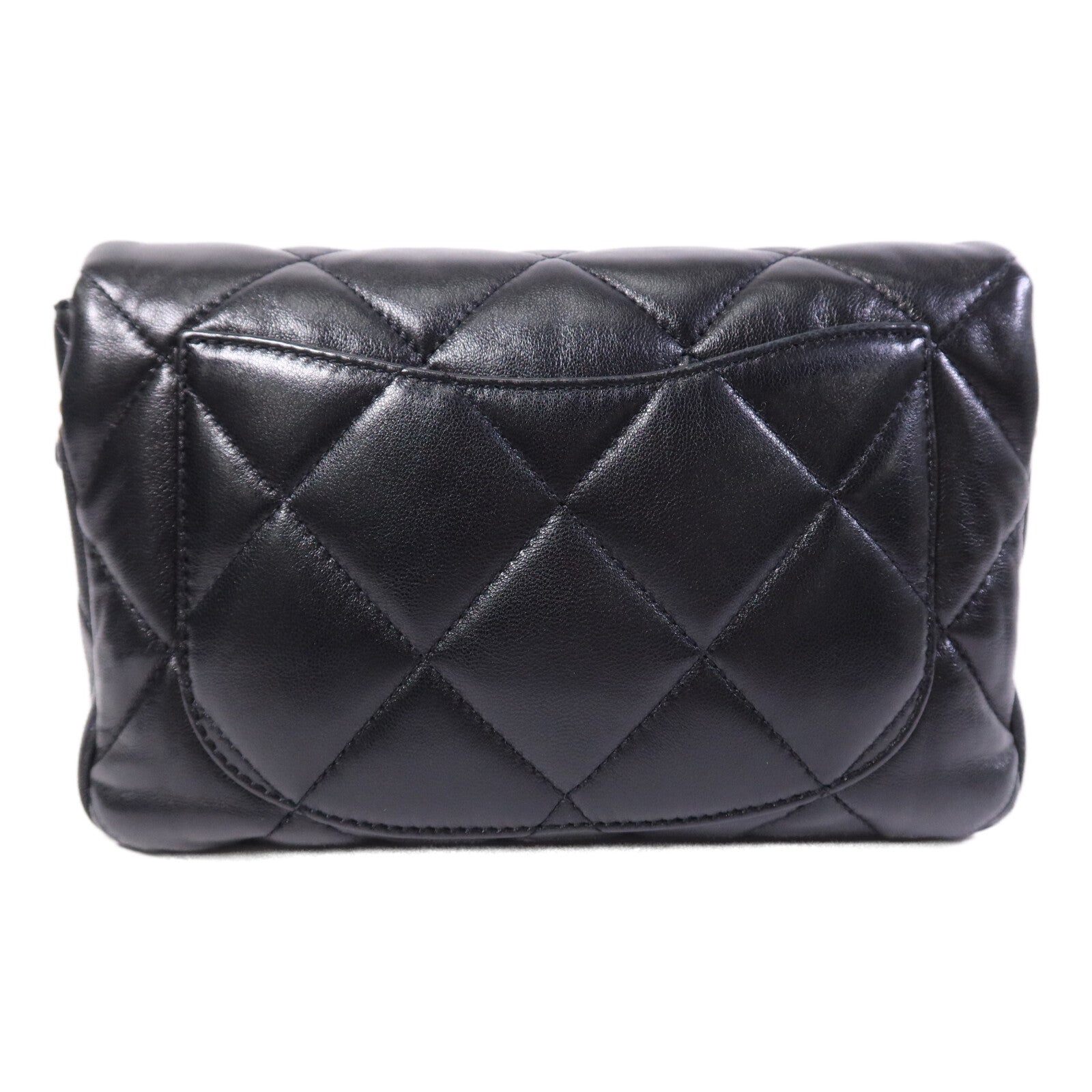 CHANEL 羊皮皮革Chain Shoulder金扣鏈帶肩背袋