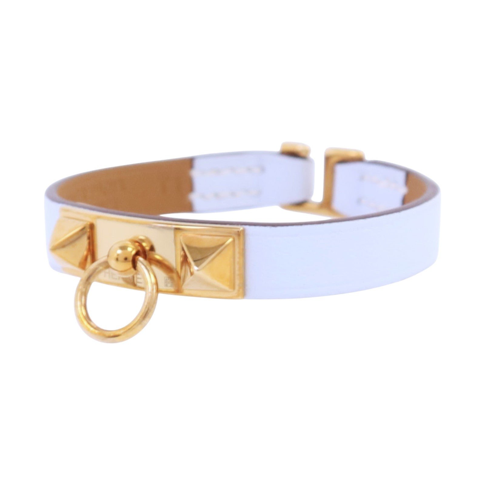 HERMES 【激減優惠】Swift皮革Mini Rivale Bracelet金扣手鏈