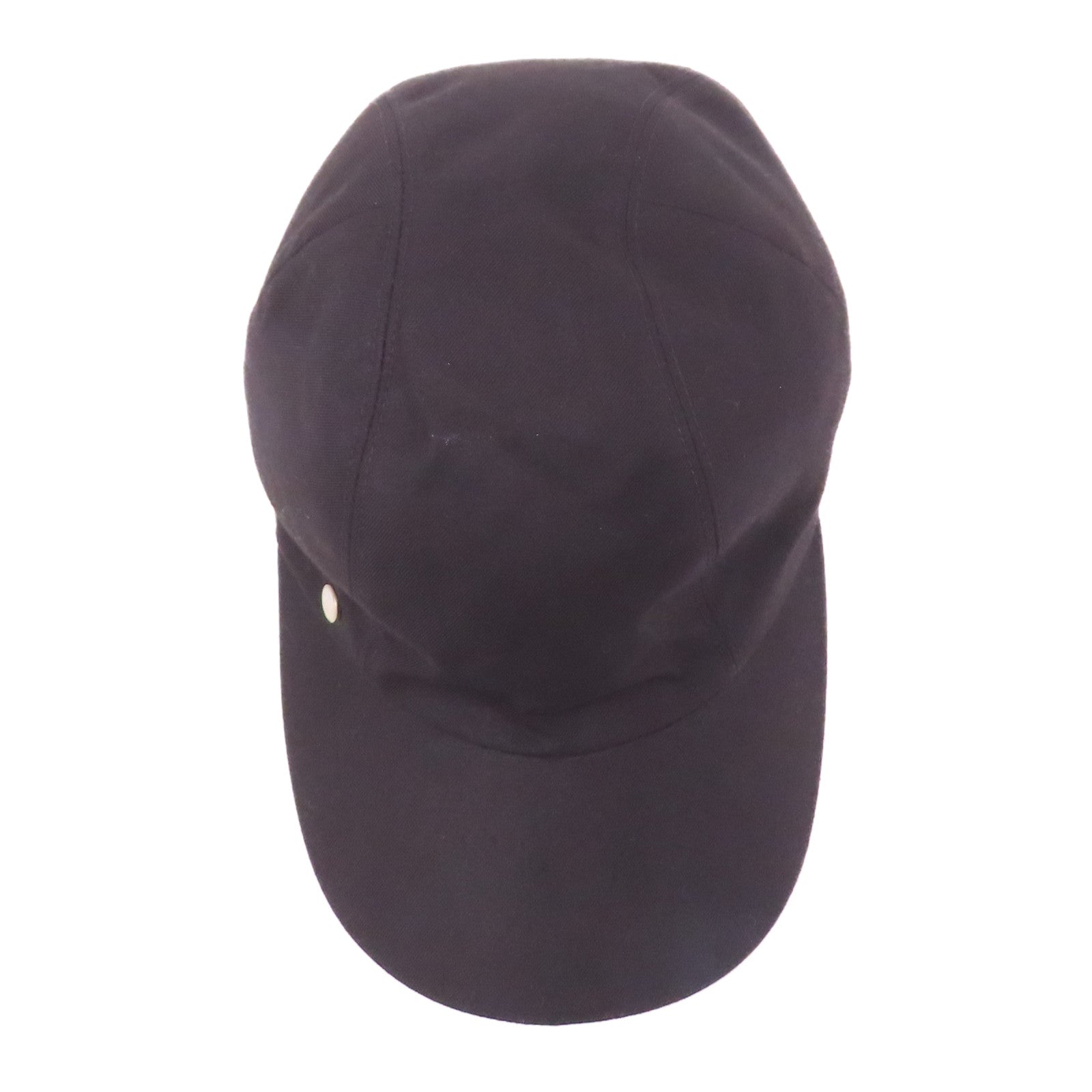 HERMES Cap Hat Cotton Black