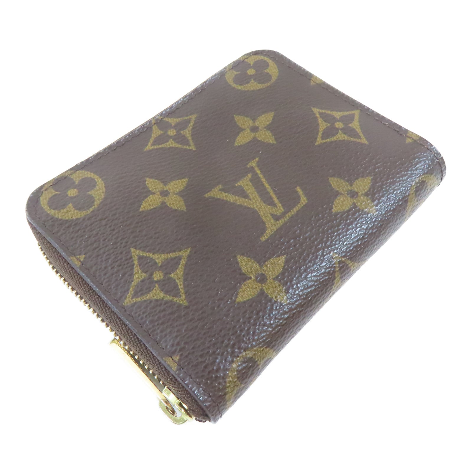 LOUIS VUITTON Monogram Coin Case金扣零錢包啡色